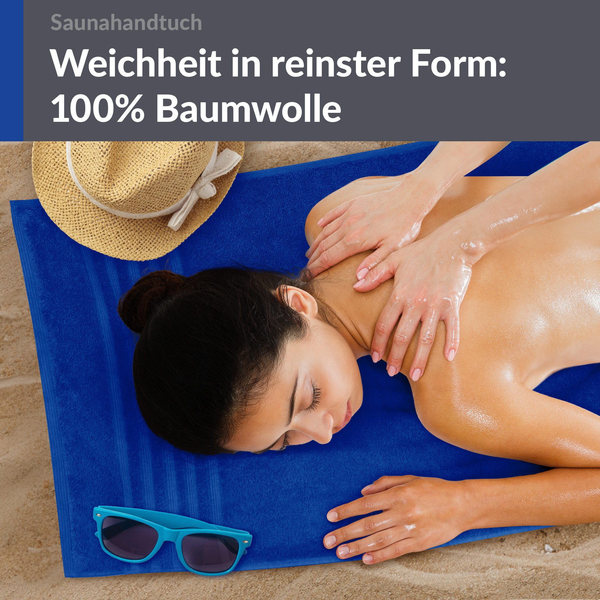 Lashuma Saunatuch XXL Handtuch London, Frottee (1-St), großes Badetuch Damen & Badehandtuch Herren 80x200 - Saunahandtuch – Bild 4 von 5