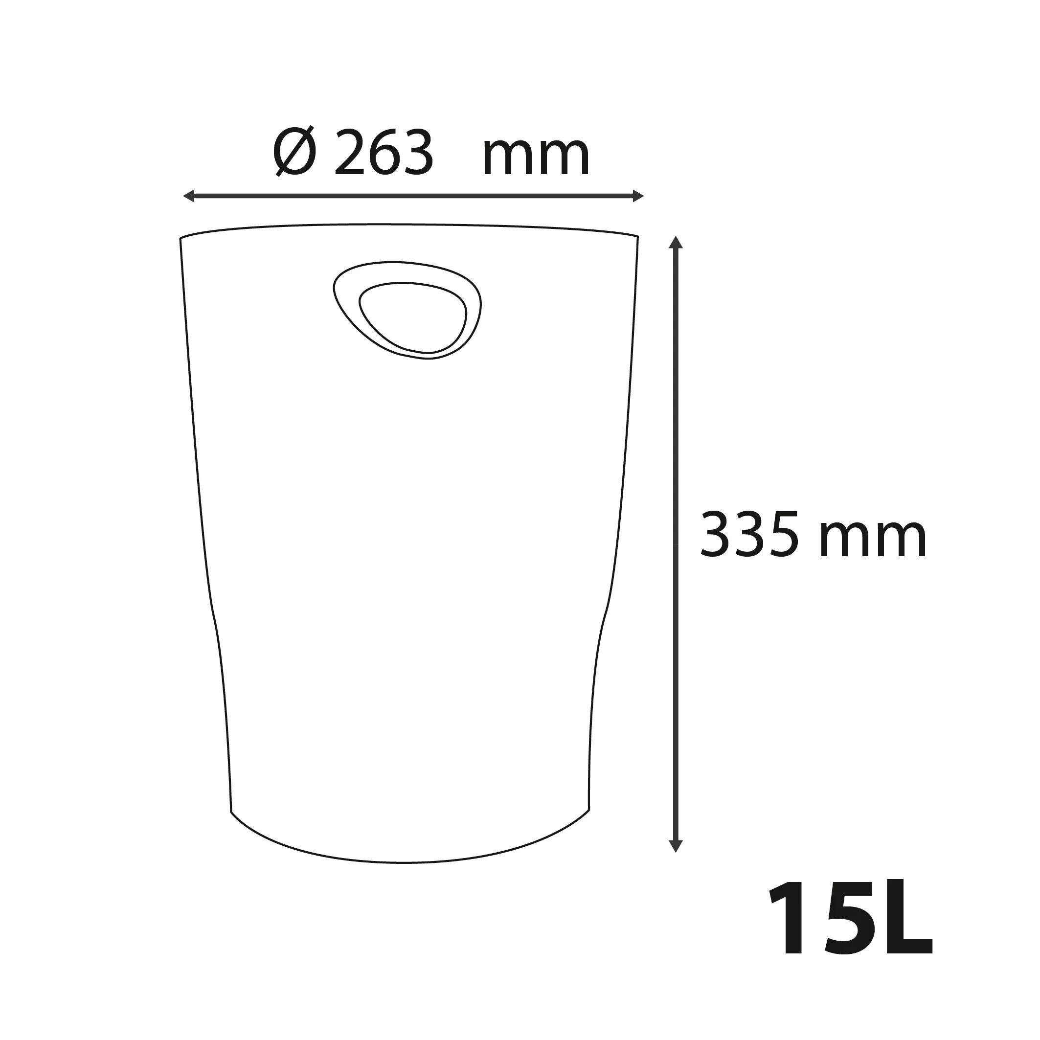 EXACOMPTA Papierkorb 8x Papierkorb Ecobin, 15 Liter, Forever - Nachtblau - 453104D, Papierkörbe