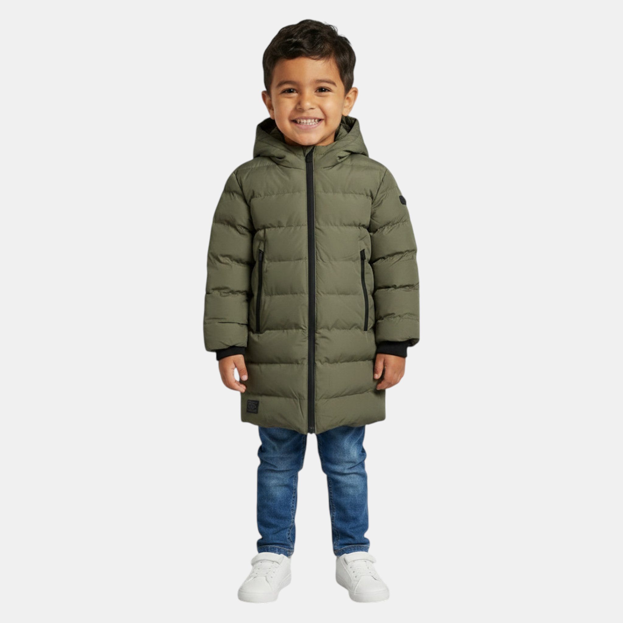 Lee Cooper Parka Jungen Parka lange Winterjacke warm mit Kapuze in 4 Farben Kinderjacke Jungen Winterparka Jacke lang warm