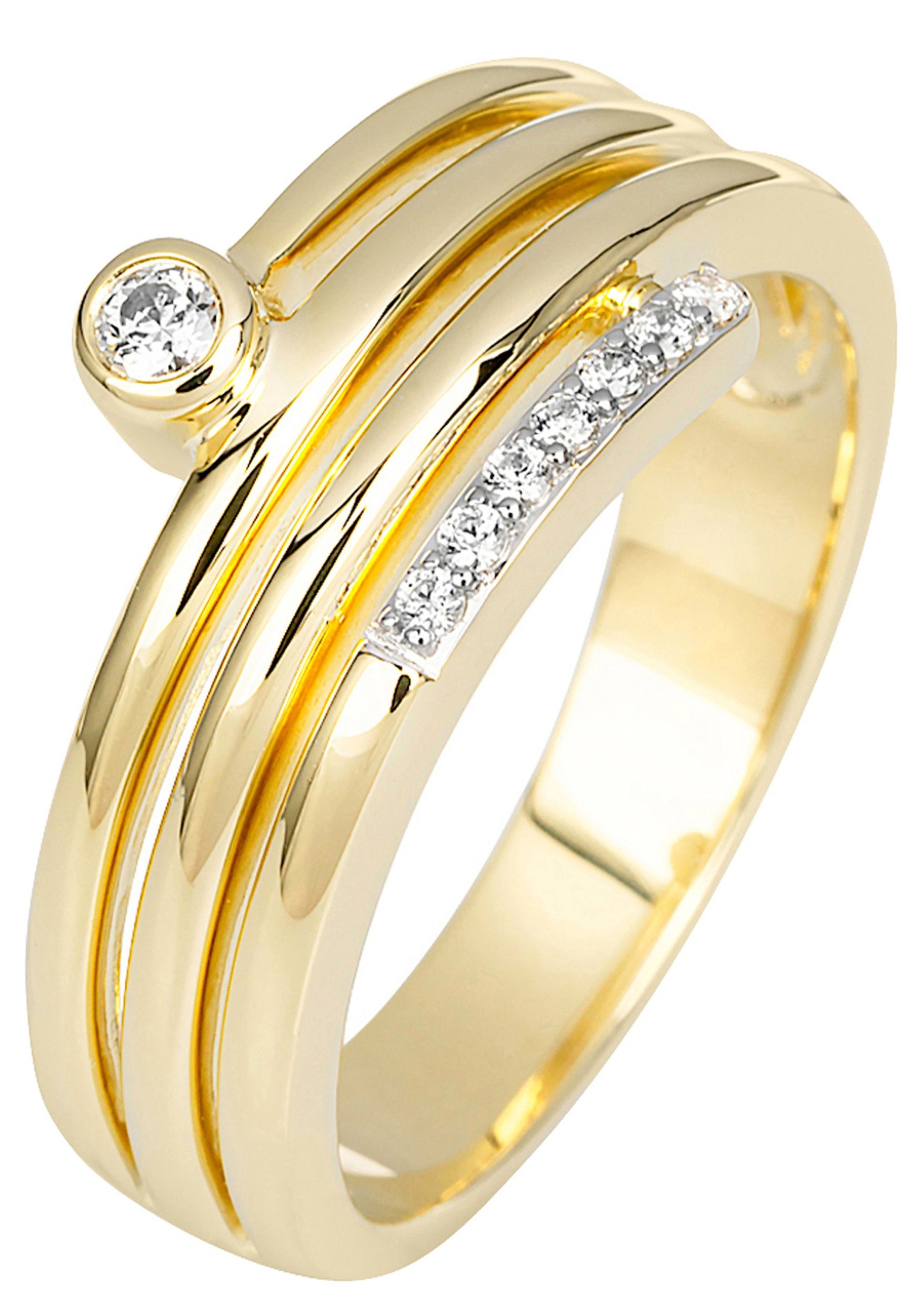 JOBO Fingerring, 585 Gold mit 8 günstig online kaufen