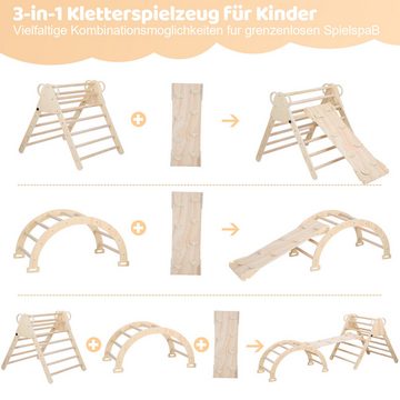 Randaco Klettergerüst Kletterdreieck Holzspielzeug Spielplatz für Kinder ab 2 Jahre