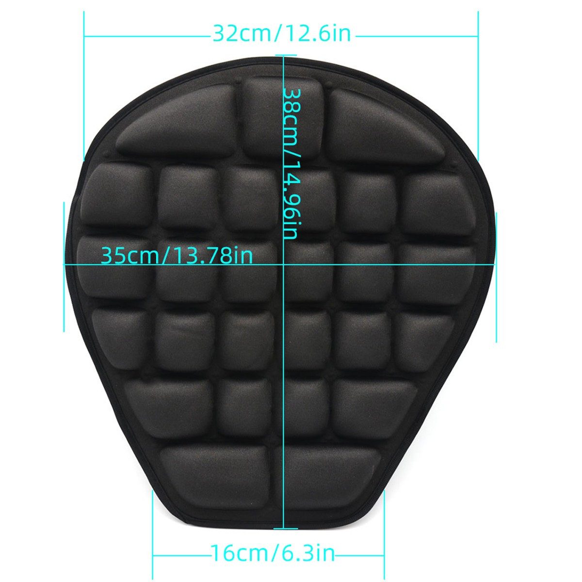 Tourtecs Sitzbank 2x Motorrad Luftkissen / Komfort Sitzkissen AC1 schwarz