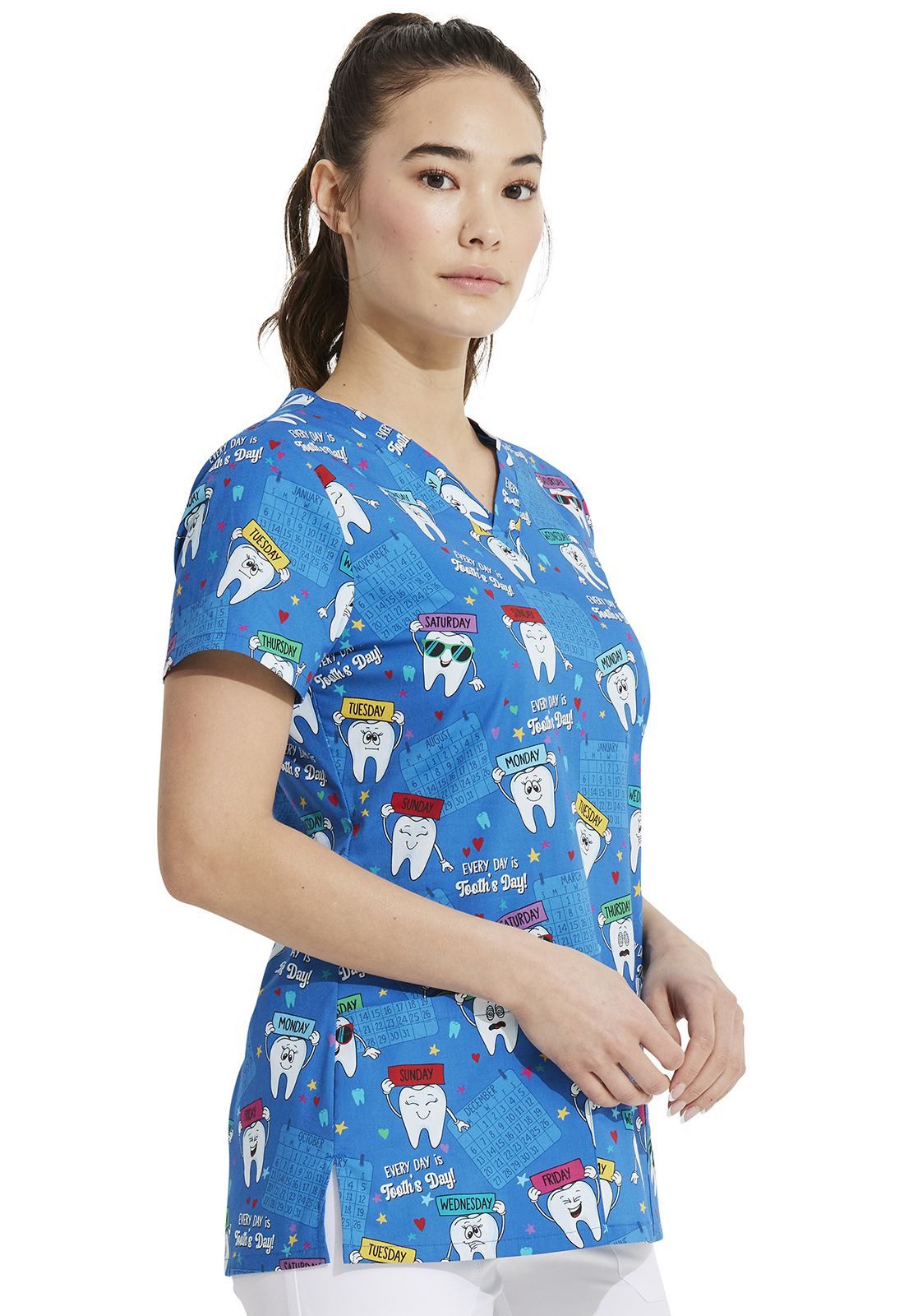 Dickies Funktionsbluse Bund bedruckter Kasack Kasack mit Motiv
