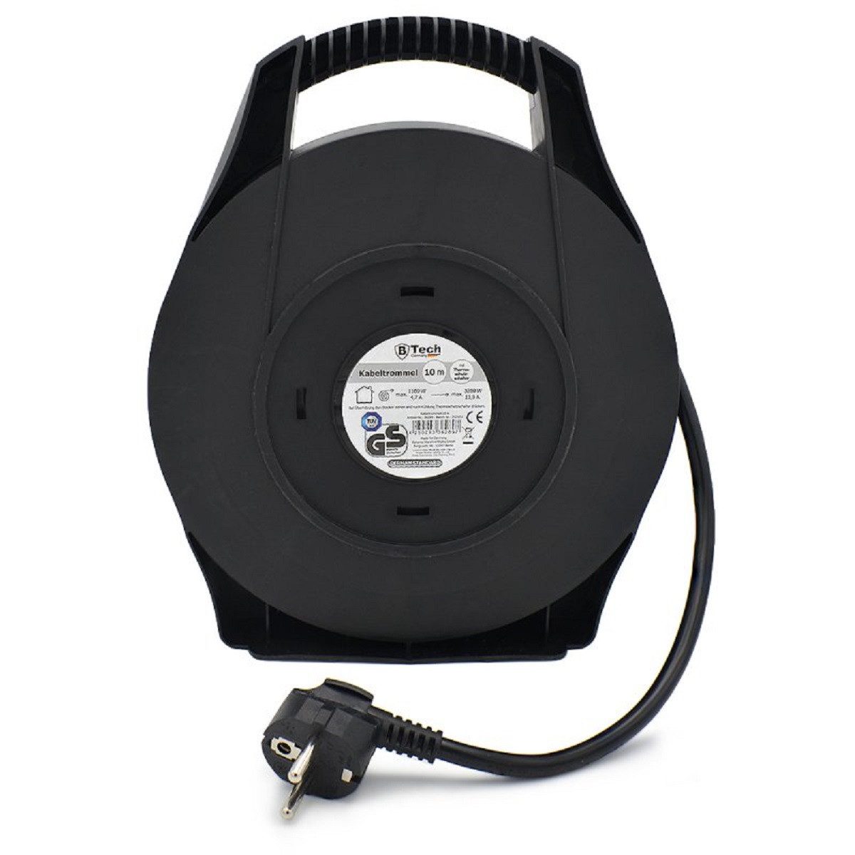 B-Tech 10M-Outdoor-Rollup Kabeltrommel 4-fach (Thermoschutz, Tragegriff, günstig online kaufen