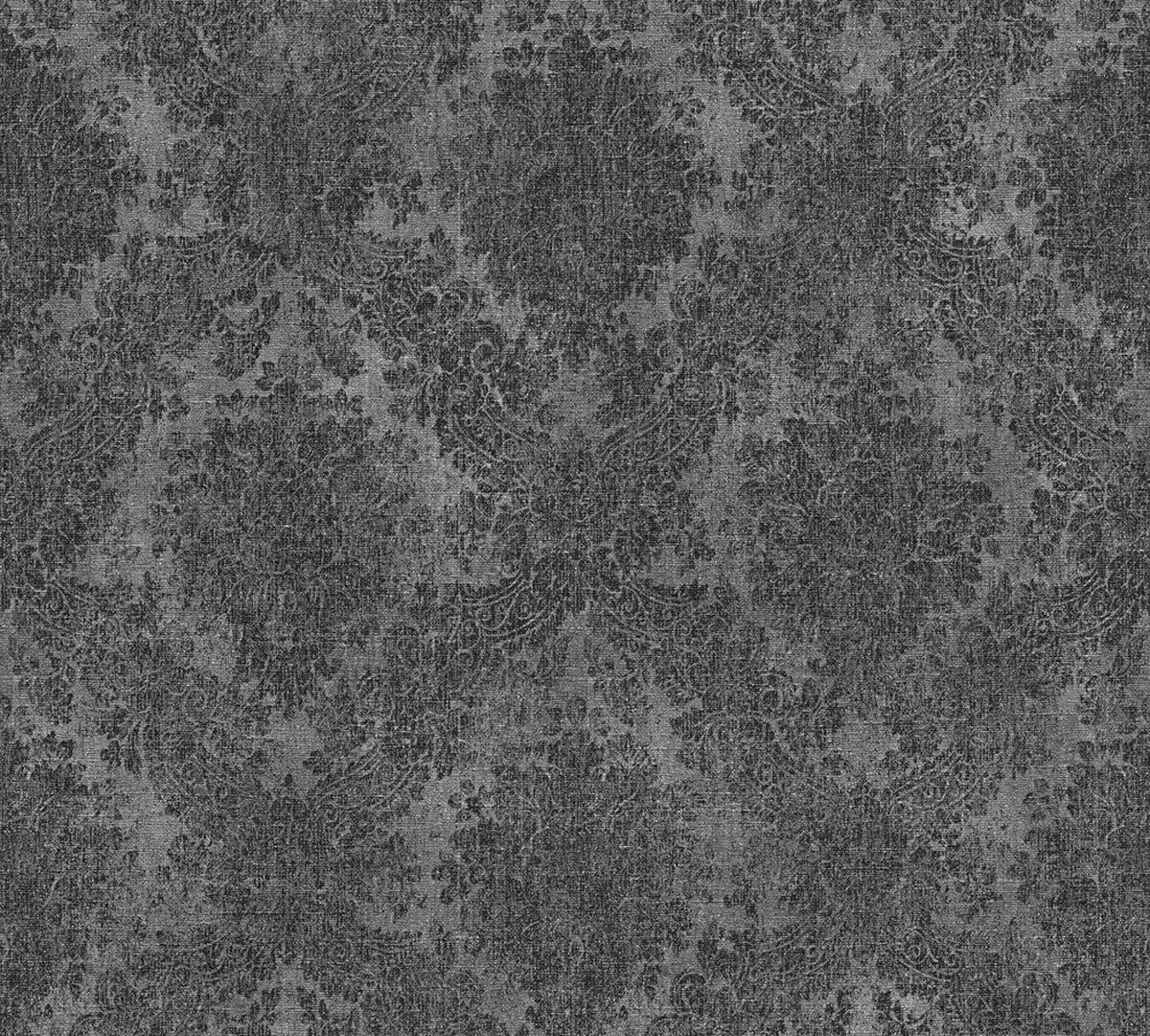 Schwarz Muster Vinyltapete, Barock Création Grau Silber Wand Tapete 336078 Designbook A.S.