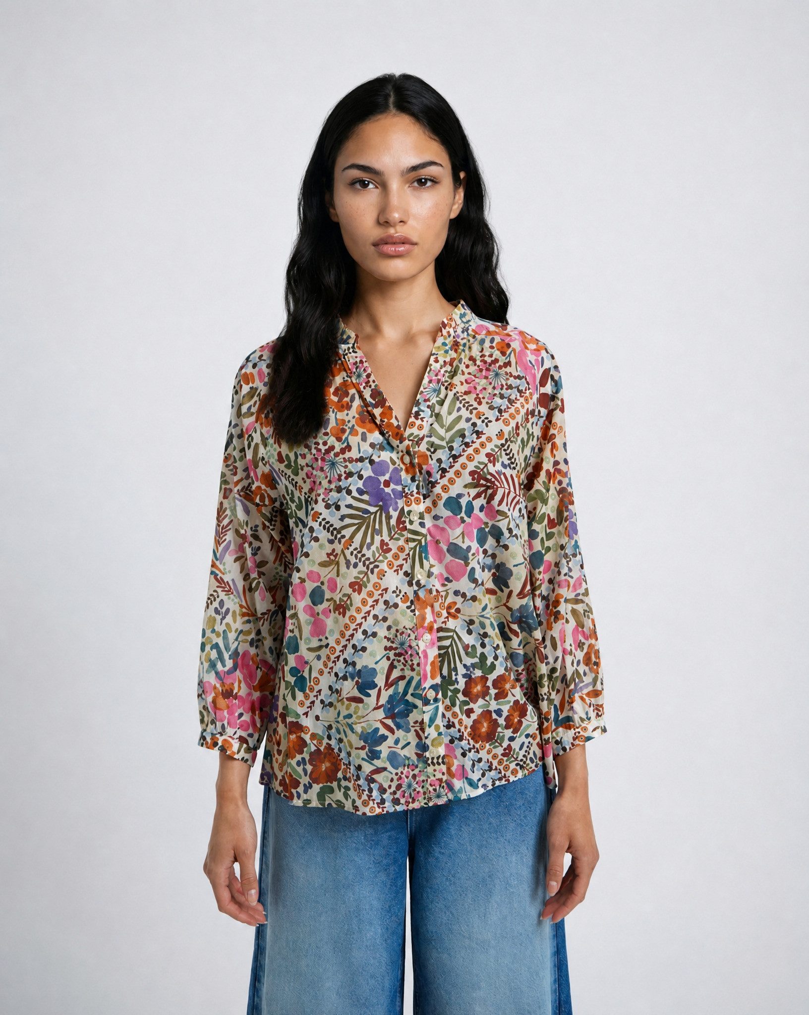 Smith & Soul Langarmbluse mit All Over Print