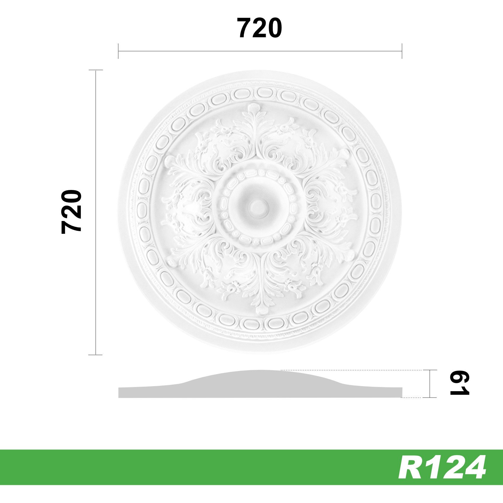 Grand Decor Wanddekoobjekt R124 (Stuckrosette aus günstig online kaufen