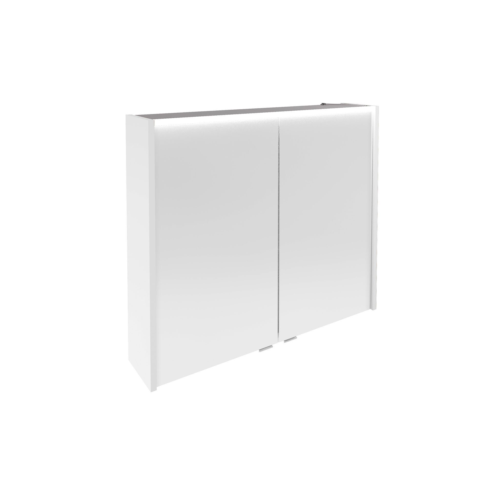 hängend – FACKELMANN Verona Weiß vormontiert, LED-Spiegelschrank Badezimmerspiegelschrank