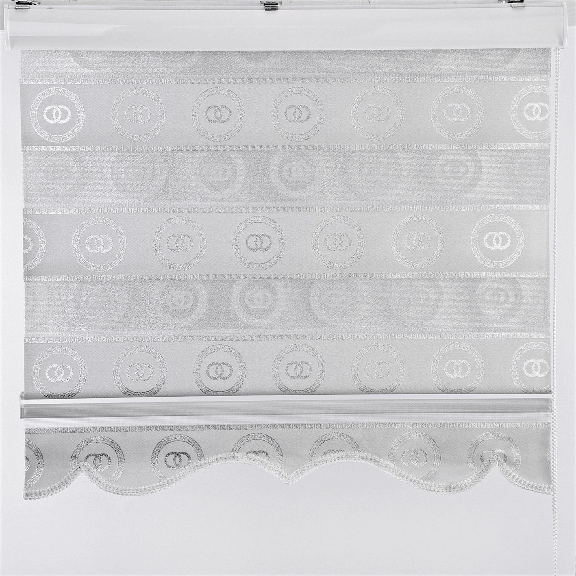 Wandmontage (Ohne Yasar Weiß Dachfensterrollo 150cm Länge und Deckenmontage 3320-1, nach Deckenmontage, Silber Klemmfix Maß Bohren) Gardinen,