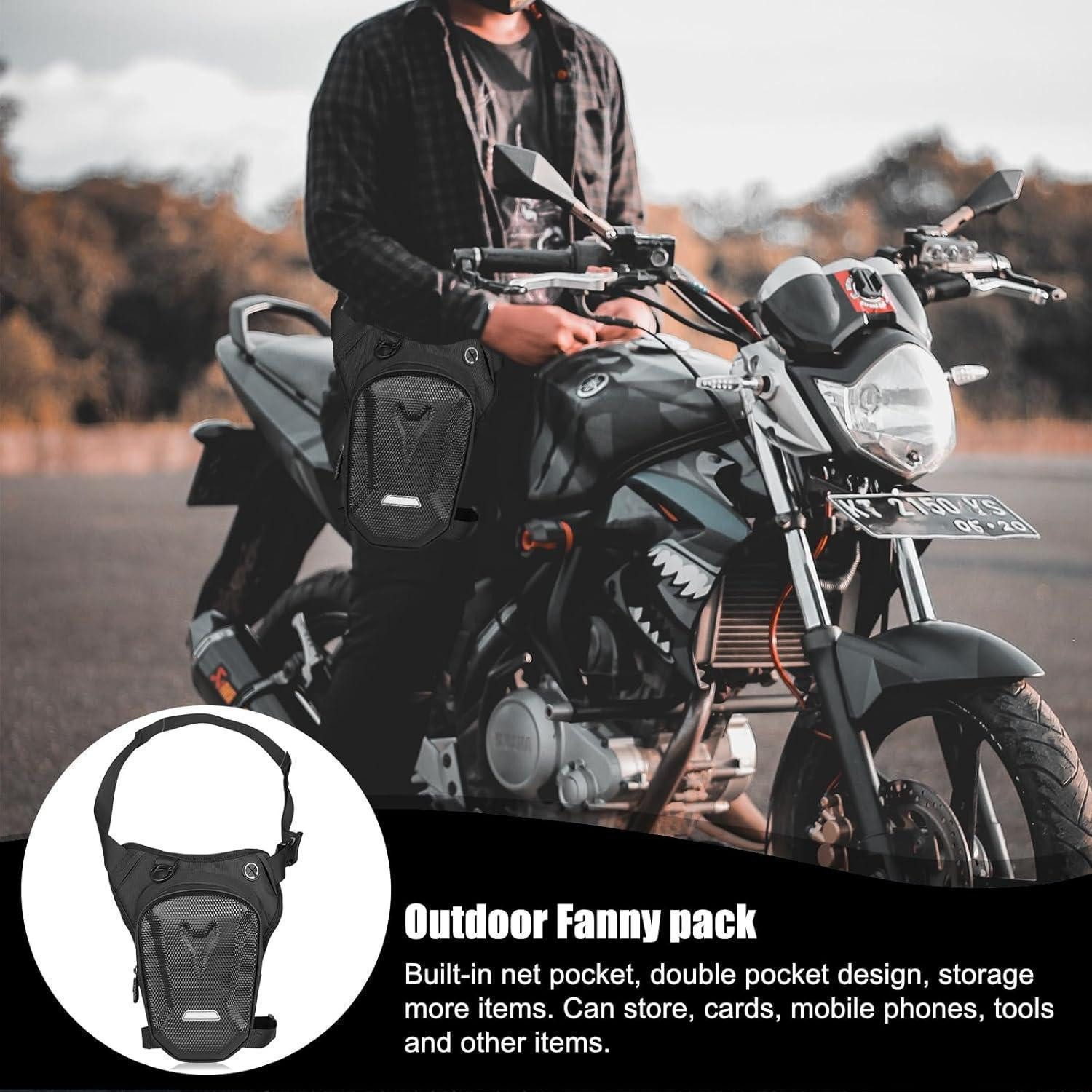 LuxusKollektion Beintasche Beintasche Motorrad wasserdicht reflektierend verstellbar – Bild 4 von 5