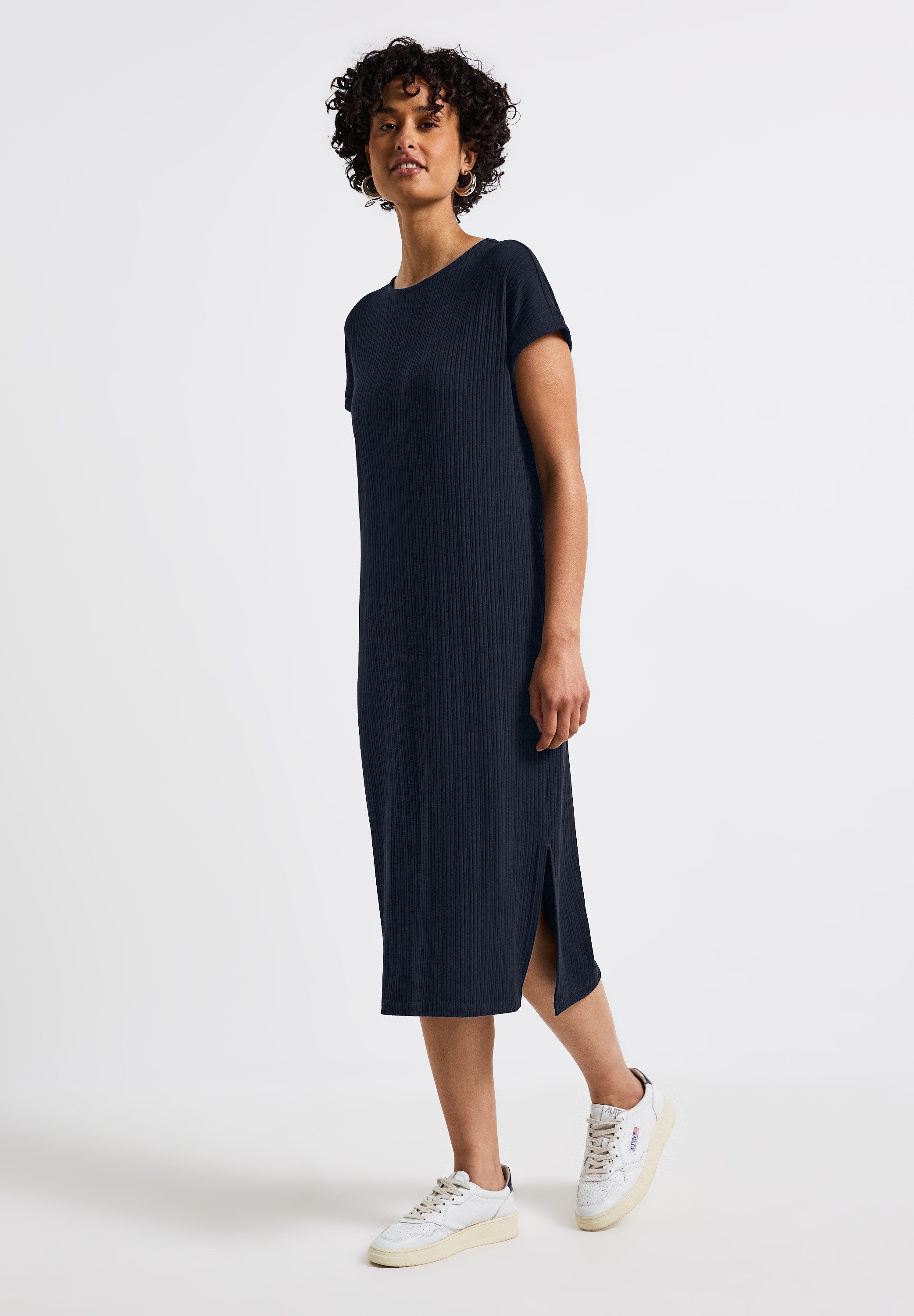 STREET ONE Midikleid mit Rundhalsausschnitt