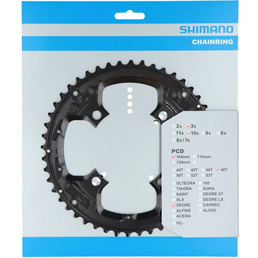 Fahrradkette Shimano Kettenblatt Deore FC-T6010 für Kettenschutzring 48 Ø 104 außen