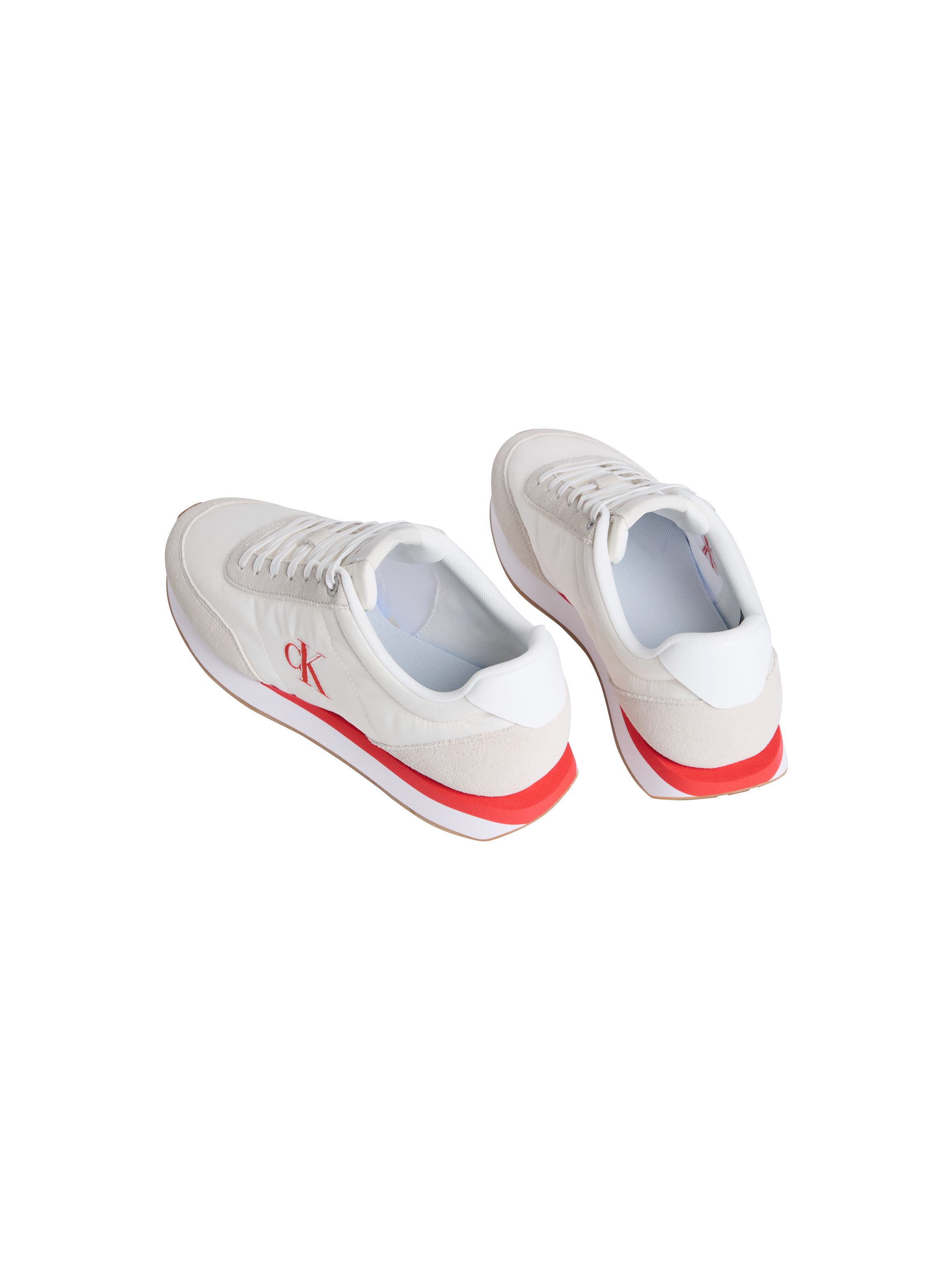 Calvin Klein Jeans RETRO RUNNER ESS MIX MAT Sneaker Freizeitschuh, Halbschuh, Schnürschuh mit Logo-Emblem