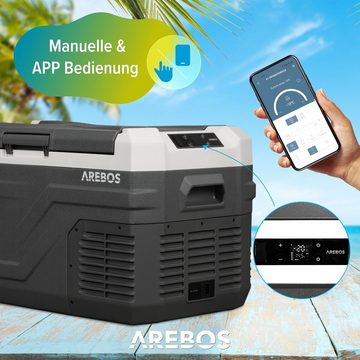 Arebos Kühlbox Kompressor elektrisch Gefrierbox Camping APP- Steuerung 26L - 43L, Ablassschraube zum Wasserentfernen