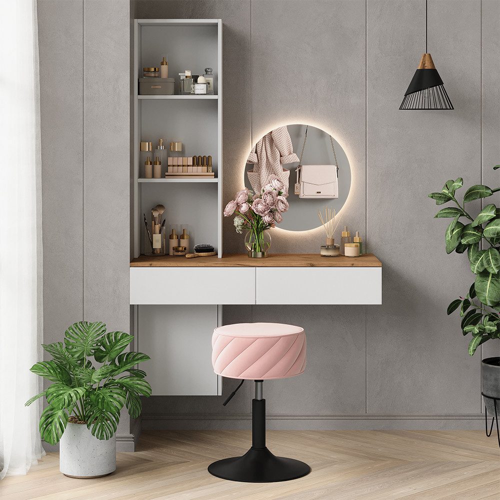 Vicco Schminktisch Melora, Weiß/Eiche, 100 cm (1-St)