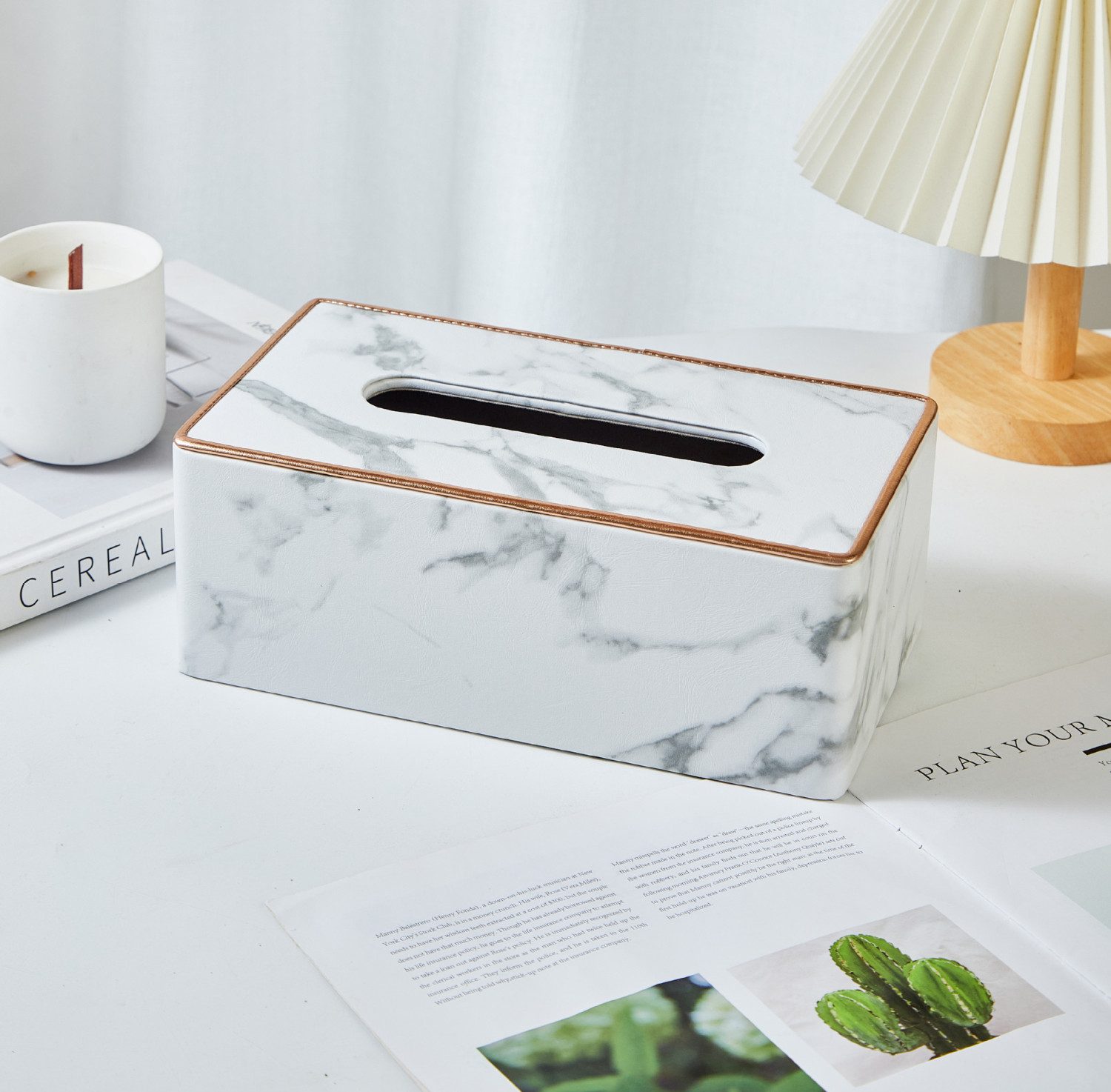 BYSURE Feuchttücherbox (1 St), Taschentuchbox aus PU-Leder, Taschentuchspender