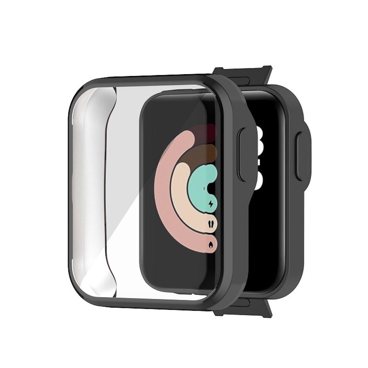 Wigento Smartwatch-Hülle Für Xiaomi Redmi Watch TPU Watch Gehäuse Case Hülle Case Cover Schutz