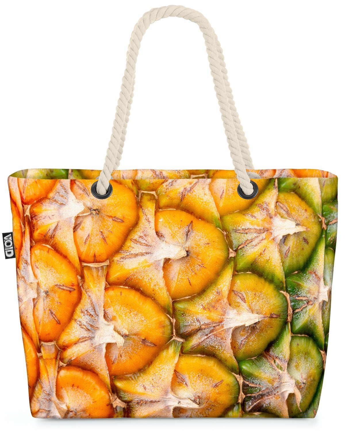 VOID Strandtasche (1-tlg), Ananas Frucht Obst Ananas Frucht Obst Kochen Küche Textur Vegetarisch
