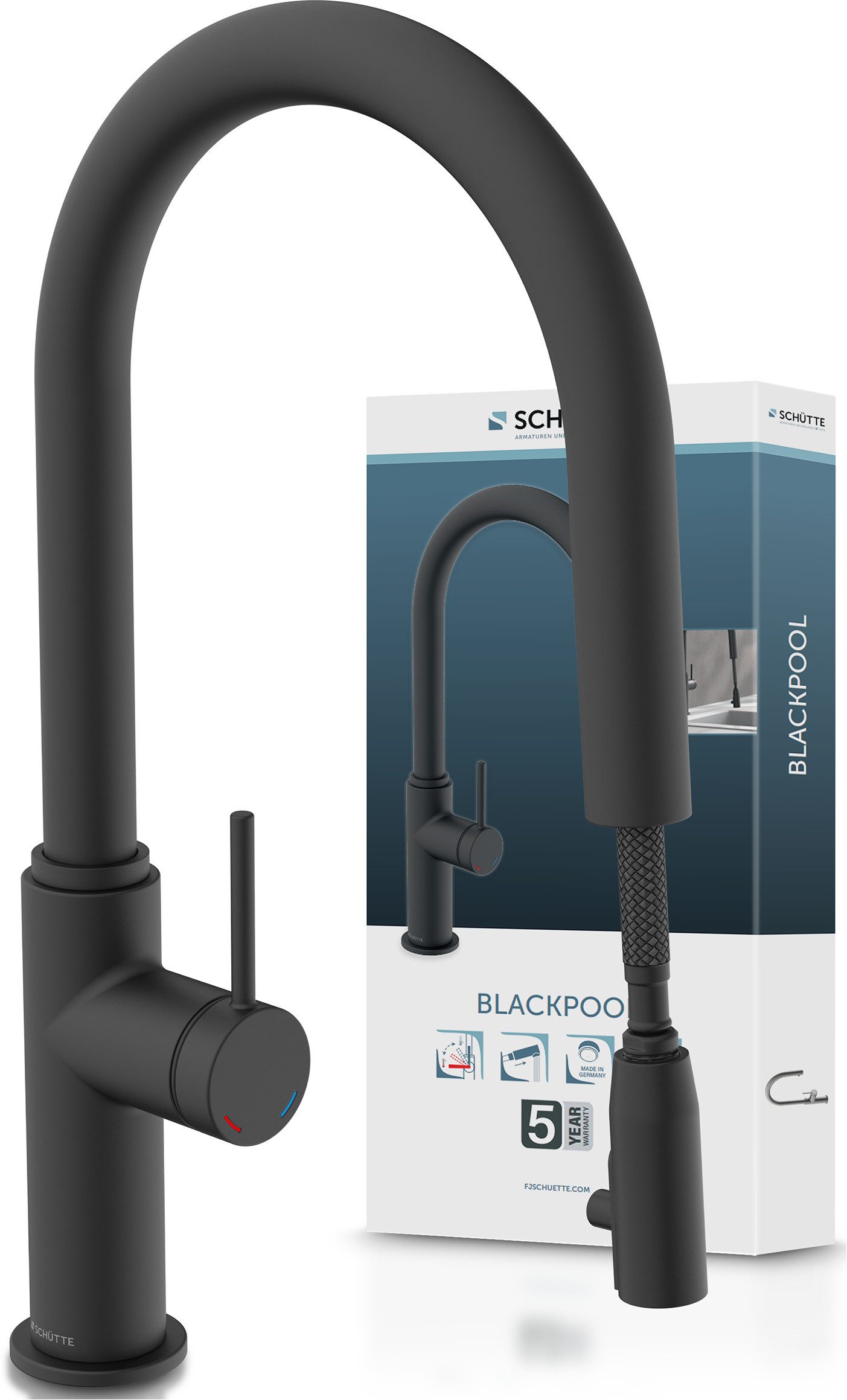 Schütte Spültischarmatur BLACKPOOL energiesp. Cold-Start-Funkt., 360° schwe günstig online kaufen
