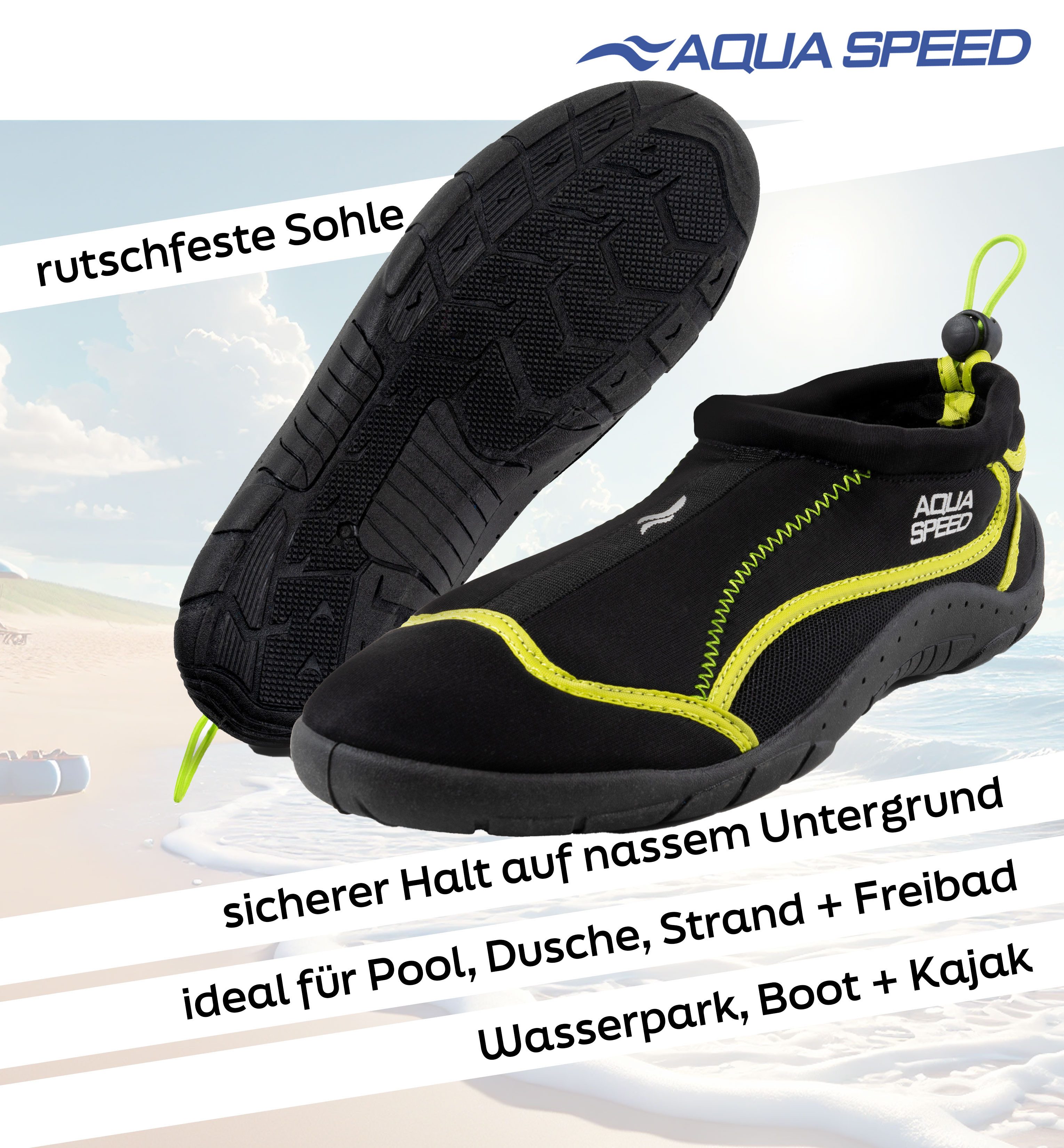 Aqua Speed Aquaschuhe Damen Gr. 41 – Flexibel & hygienisch für Pool & Co. W günstig online kaufen