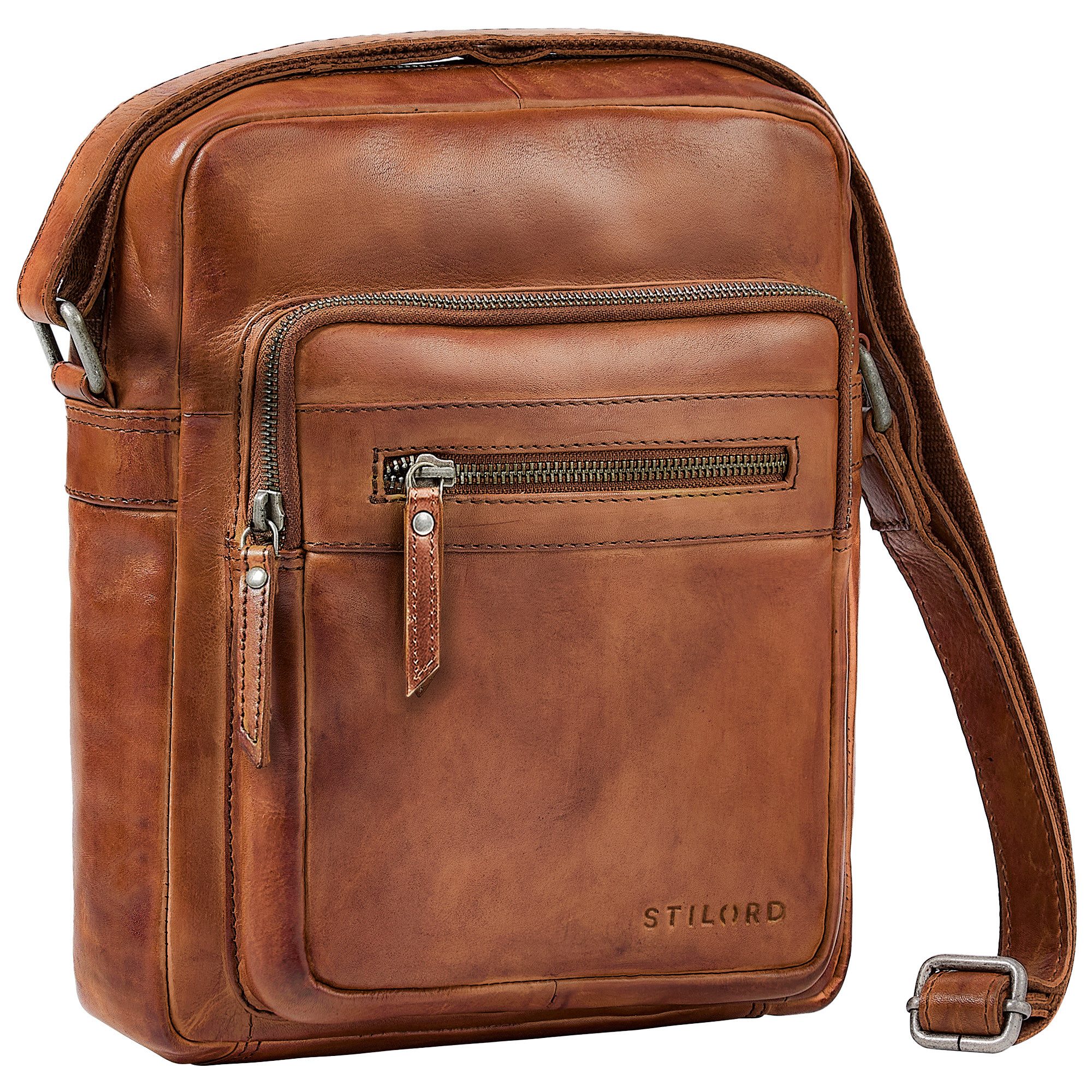 Schultertasche "Lyon" Umhängetasche Herren Klein Leder