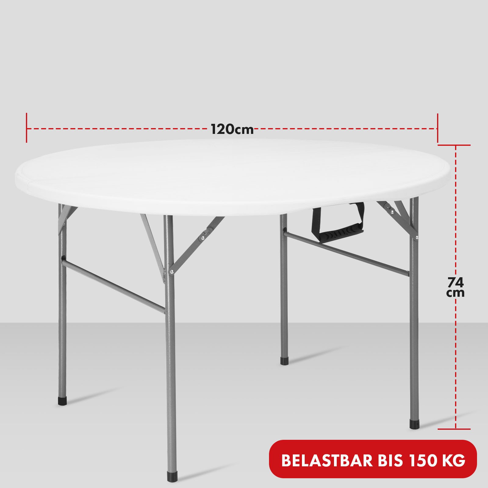 Floordirekt Klapptisch Shiga, Campingtisch faltbar mit Tragegriff, Wetterfest & UV-beständig
