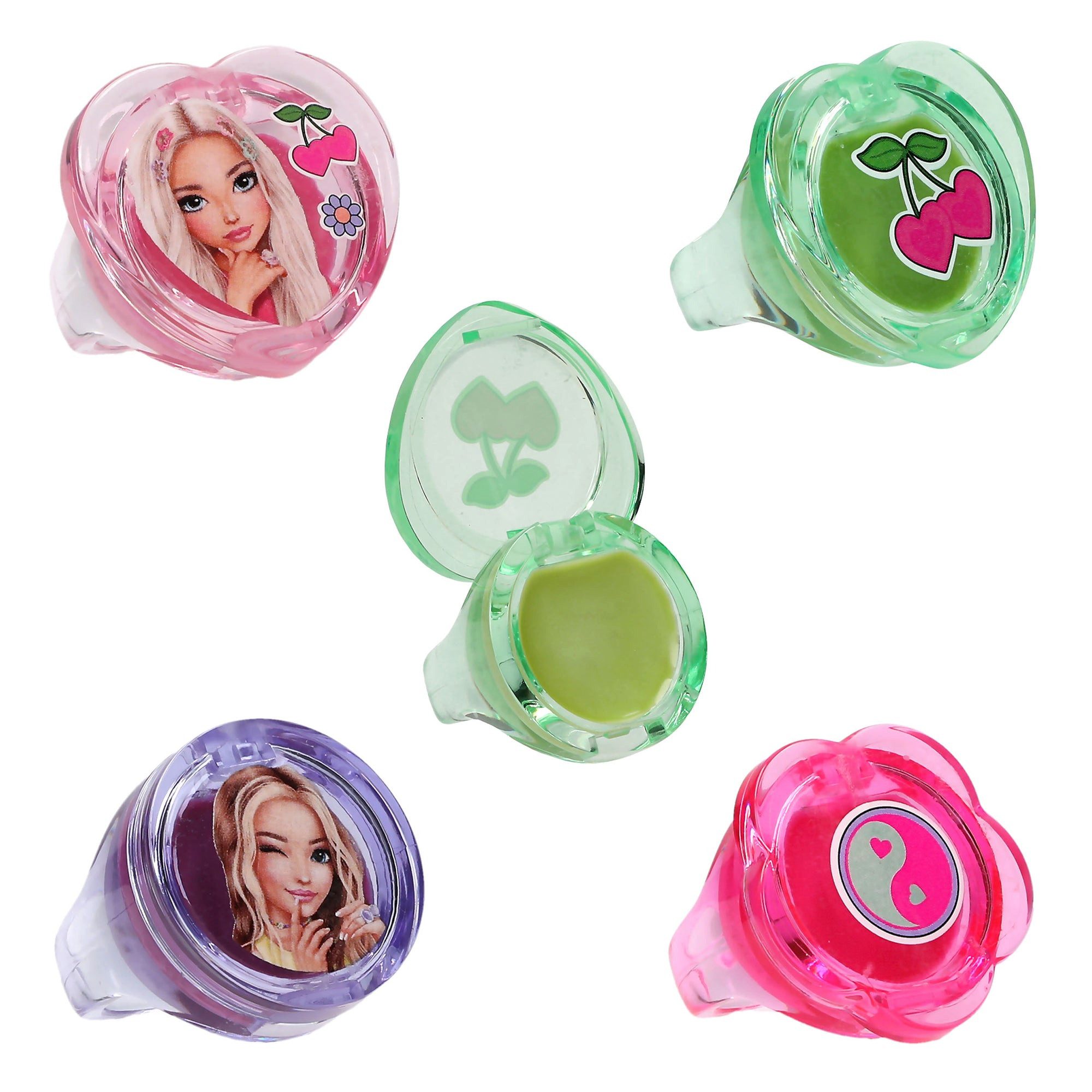 Depesche Spiel TOPModel Lipgloss Ring GLOW TO GO – 1 von 4 Designs (zufällig)