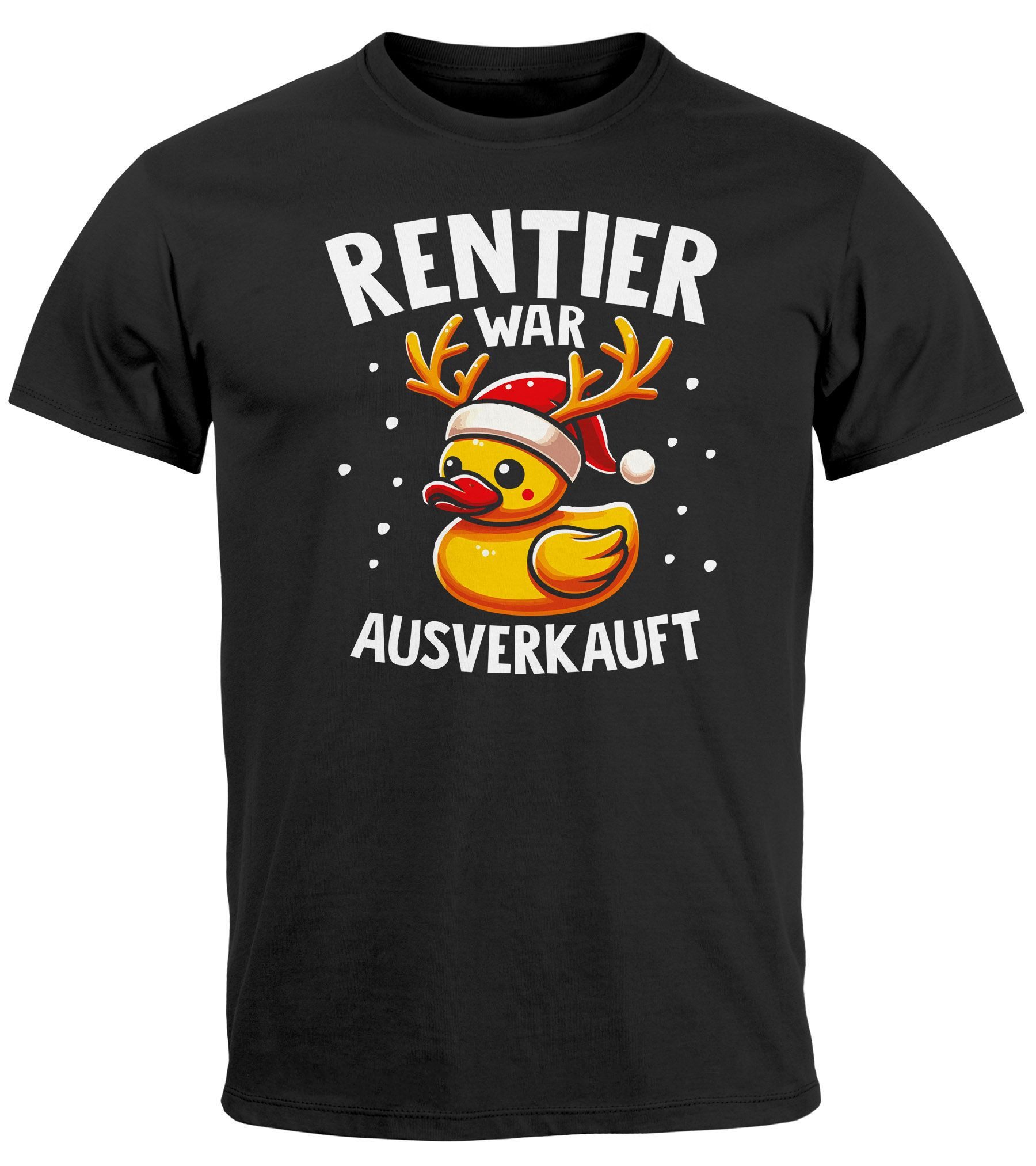 Print-Shirt Herren T-Shirt Weihnachten Rentier war ausverkauft Elch Spruch lustig