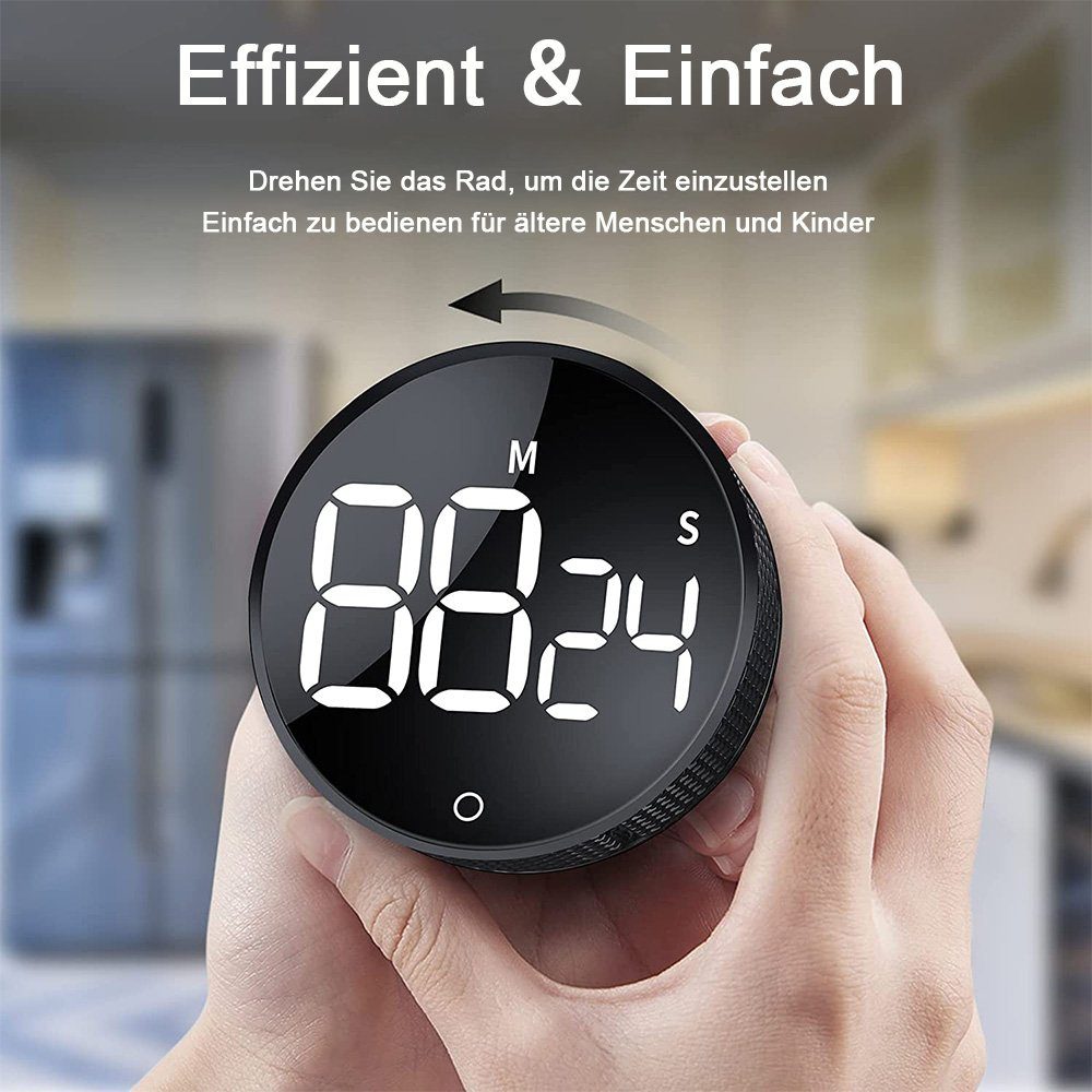 zggzerg Küchentimer LED Große Küchentimer Magnetischer Countdown Timer Countup Digitaler
