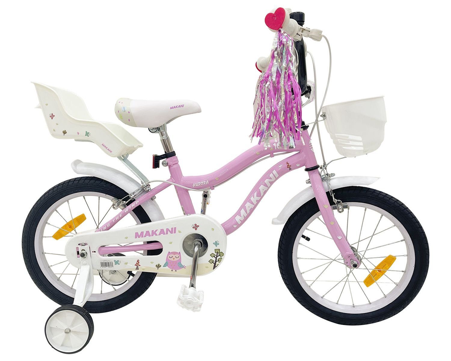 Makani Kinderfahrrad Kinderfahrrad Aurora 16 Zoll, 1 Gang 1 Gang, keine rosa