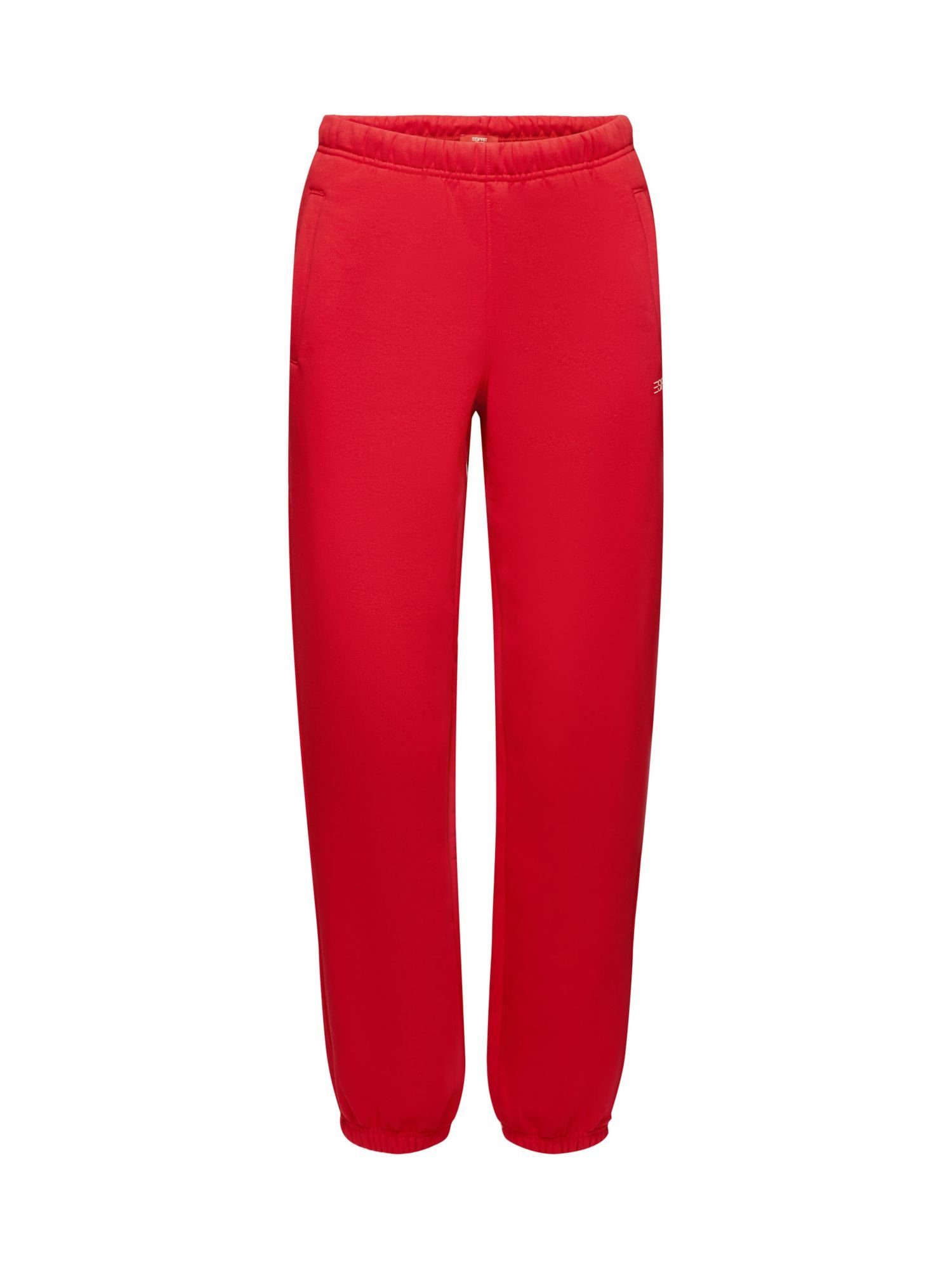 Esprit Jogginghose Unisex Logo-Sweathose aus Baumwollfleece RED