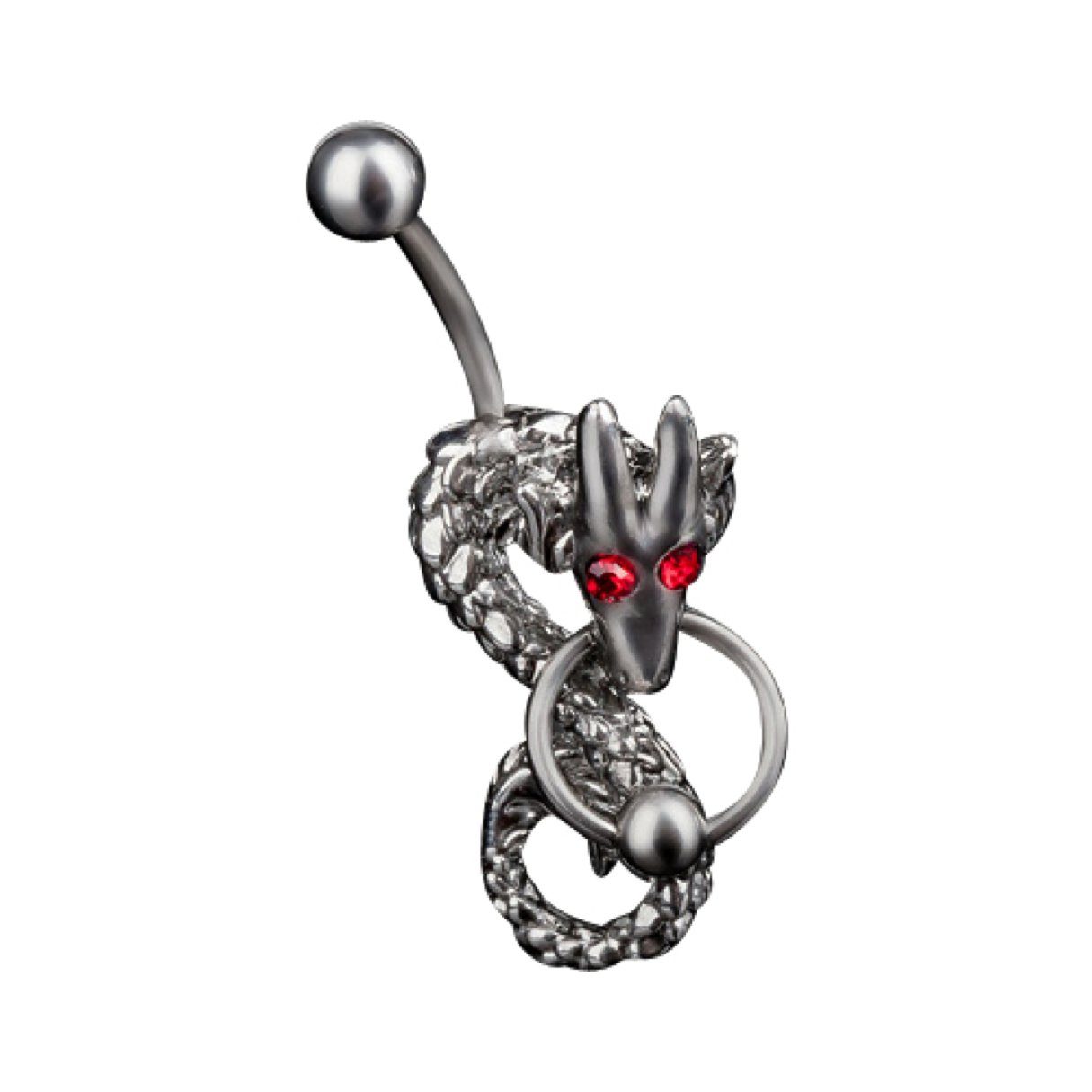 Bishilin Bauchnabelpiercing – Chirurgenstahl Silber, Mit Zirkonia-Anhänger, 14G, Bananabell-Piercing