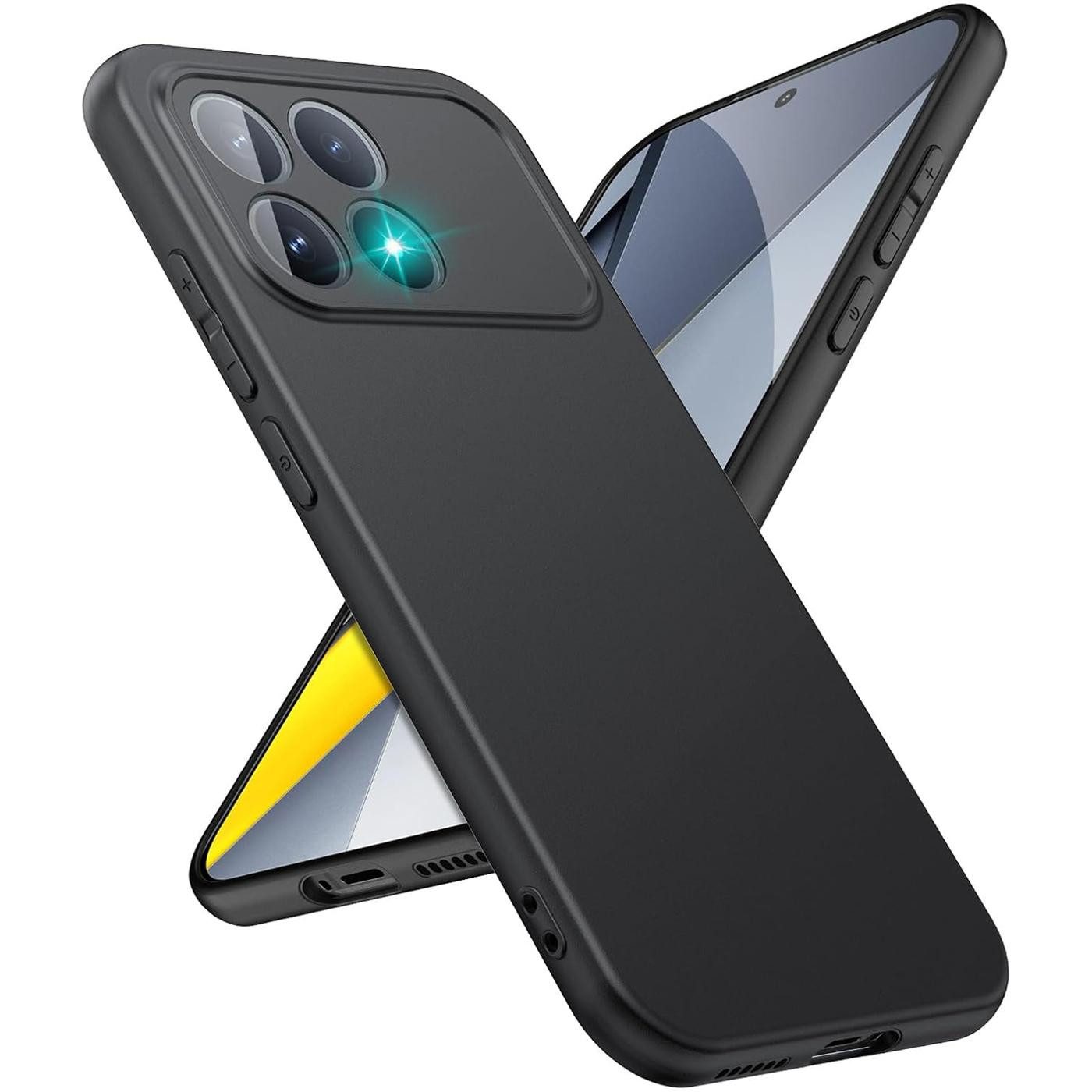 CoolGadget Handyhülle Black Series Handy Hülle für Xiaomi Poco F8 Pro 6,59 Zoll, Edle Silikon Schlicht Robust Schutzhülle für Xiaomi Poco F8 Pro Hülle