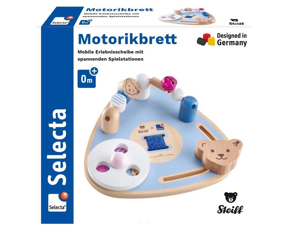 Selecta Spielzeug Lernspielzeug Steiff by Selecta Kleinkindwelt Holz Motorikbrett, 17,5 cm 64309
