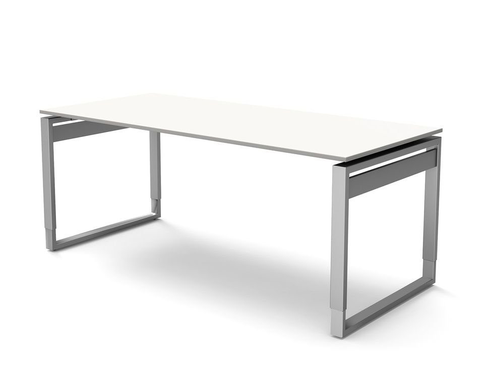 KERKMANN Schreibtisch, Form 5 Schreibtisch, manuell höheneinstellbar, Weiß
