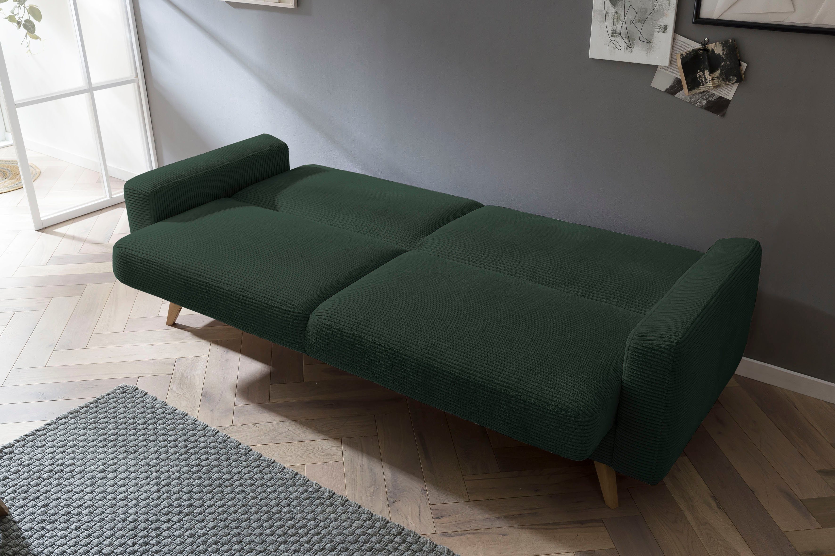 exxpo - sofa fashion Bettkasten Inklusive Samso, 3-Sitzer und pine Bettfunktion