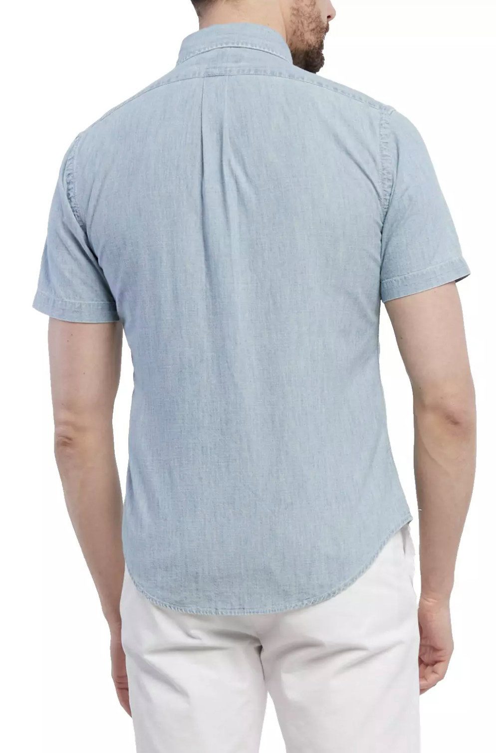 Polo Ralph Lauren Kurzarmhemd Herren Hemd Slim Fit Klassisches Retro-Shirt aus Baumwolle Leicht und atmungsaktiv, Rückenpasse mit Falte, Slim Fit