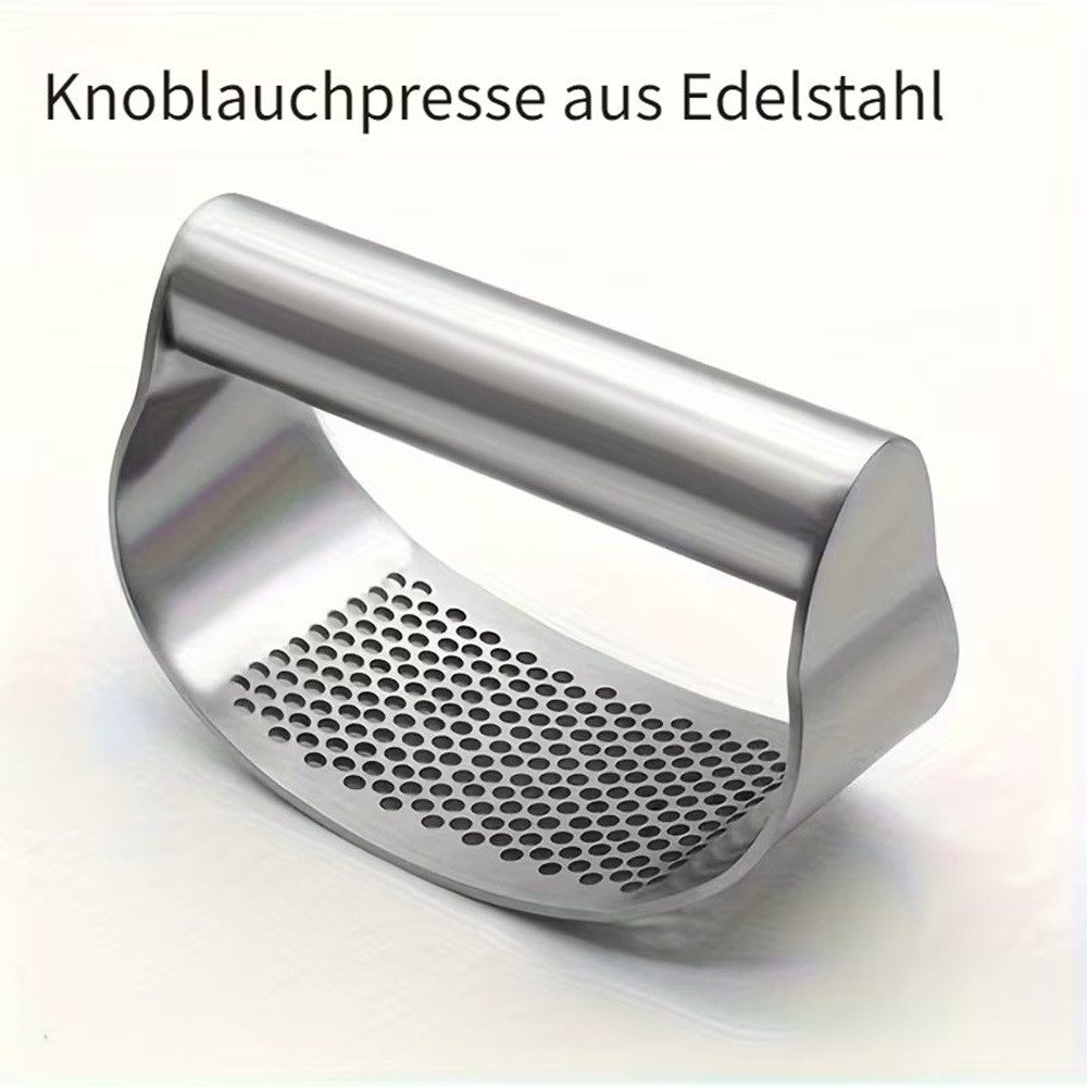 MORRENT Knoblauchpresse Edelstahl Knoblauchwippe, spülmaschinengeeignet, einfache Bedienung, Knoblauch Presse rostfrei, ergonomische, spülmaschinengeeignet