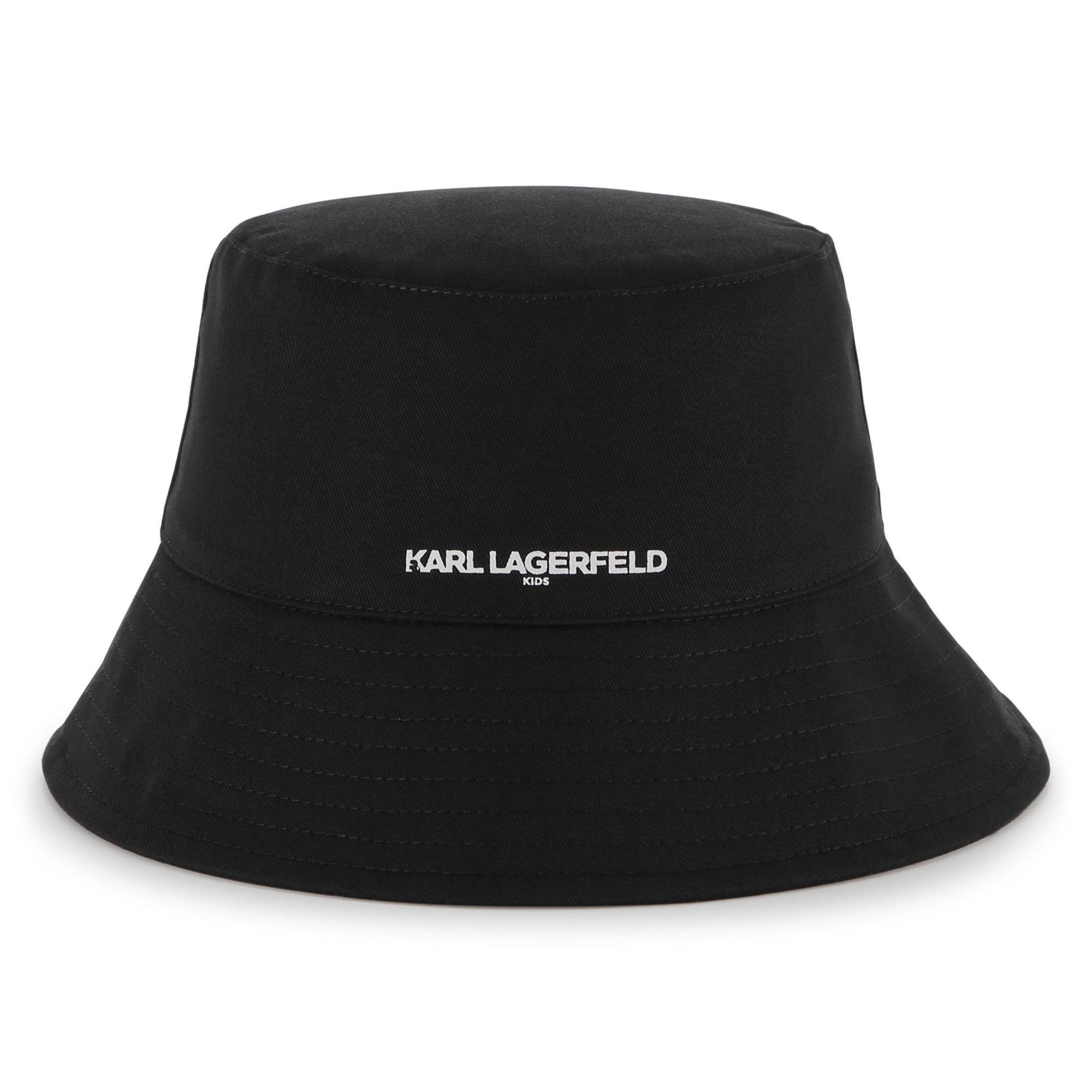 KARL LAGERFELD Fischerhut Karl Lagerfeld Kids Hut schwarz mit "Choupette" aus Strasssteinen