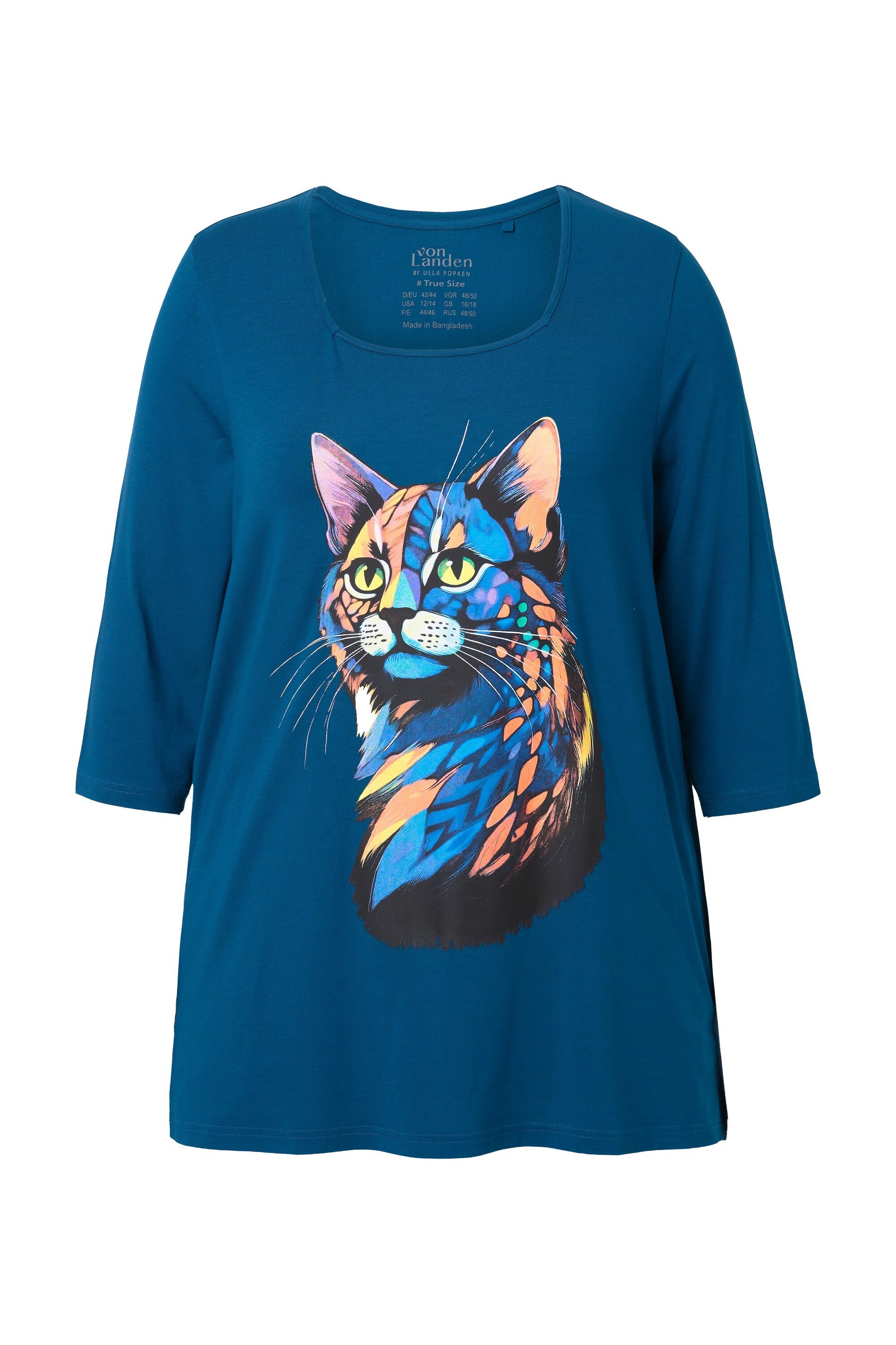 Ulla Popken T-Shirt Shirt Katze A-Linie günstig online kaufen