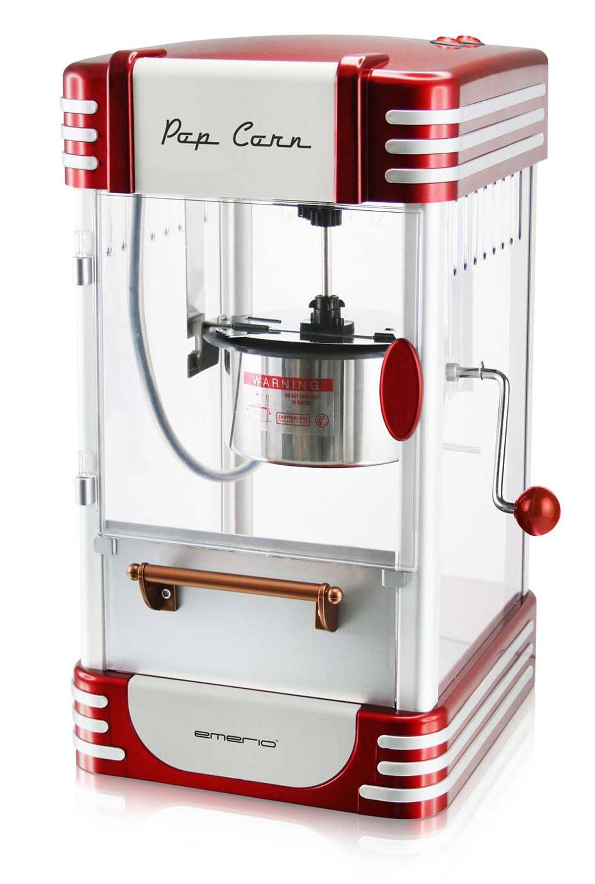 Emerio Popcornmaschine POM-120650 Popcorn-Maker im Retro-Design