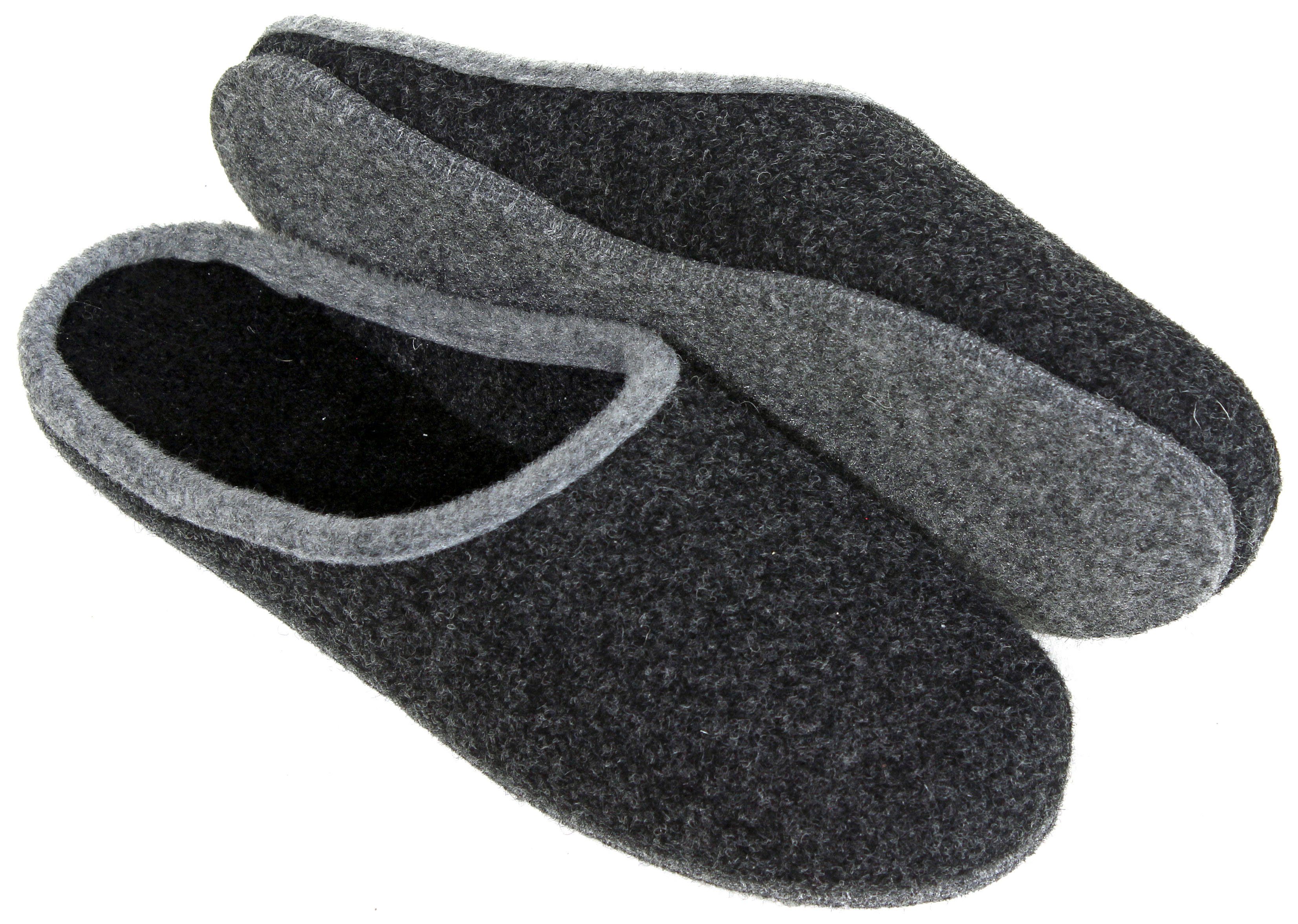 Wollfilzpantoffel Herren Filzpantoffel leichte Pantoffel Hausschuhe Pantoffel