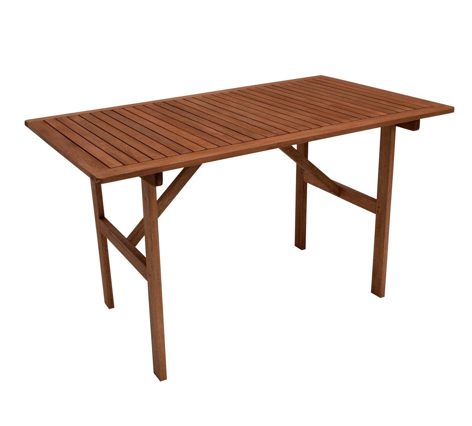 DEGAMO Gartentisch BRASILIA (1-St), rechteckig 70x120cm, Eukalyptus Holz geölt