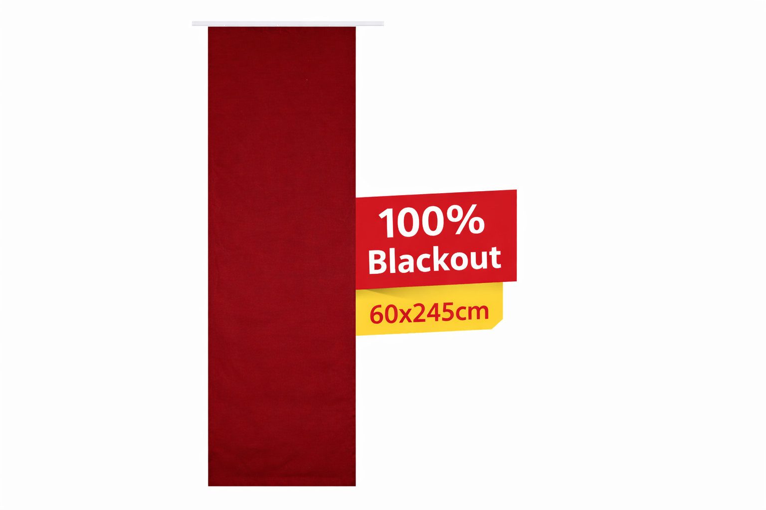 Stoffschmiede Schiebegardine, Blickdicht, 60x245cm, Paneelwagen, Lichtschutz, 100% Blackout