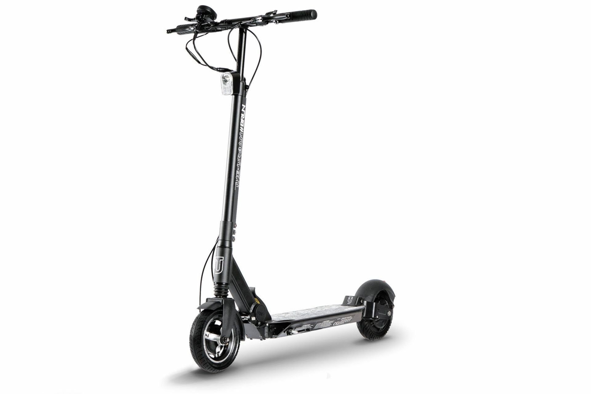 The-Urban E-Scooter #BRLN V2 Elektro Scooter Roller 8 Zoll Luftreifen, 25,00 km/h, extra lange Reichweite, Lenker höhenverstellbar, extra leicht