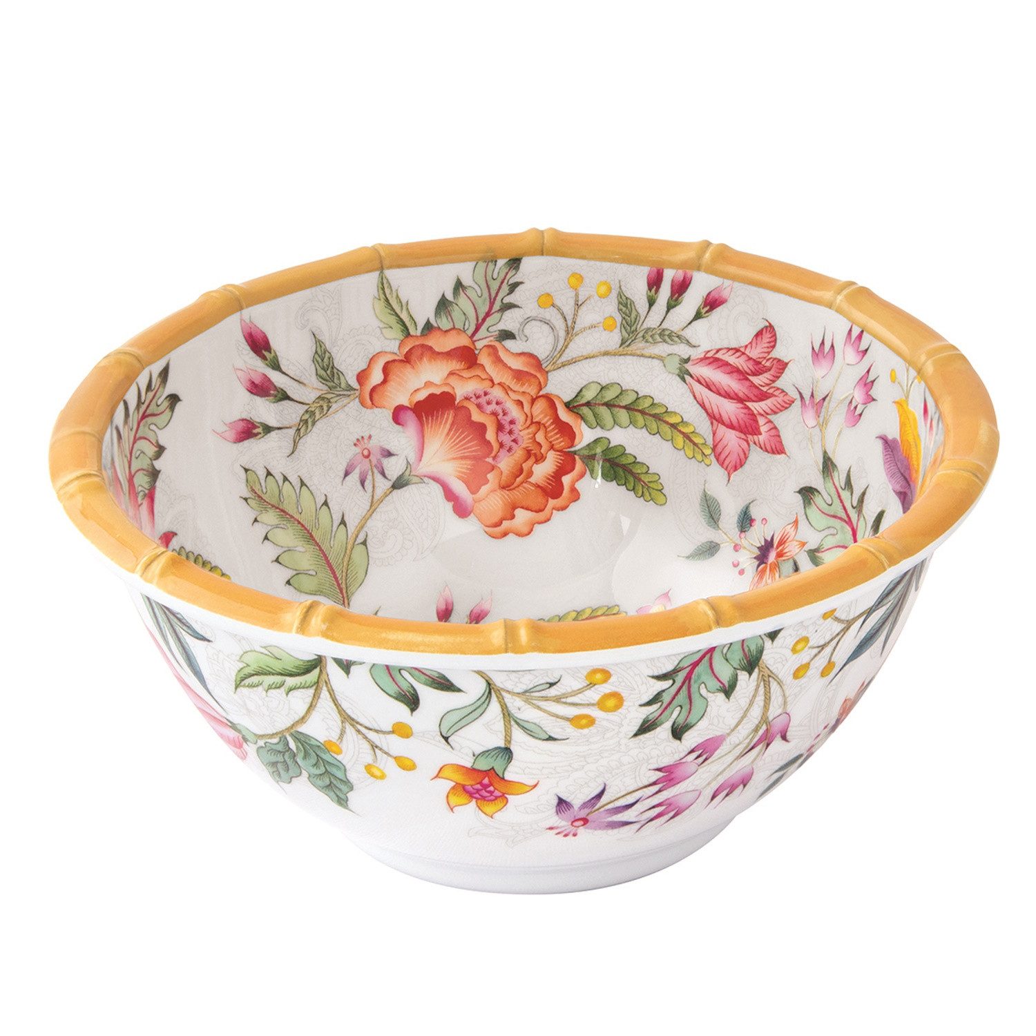EasyLife Müslischüssel Osaka, Melamin, Spülmaschinengeeignet, Mehrfarbig, Blumen, H: 6.5cm