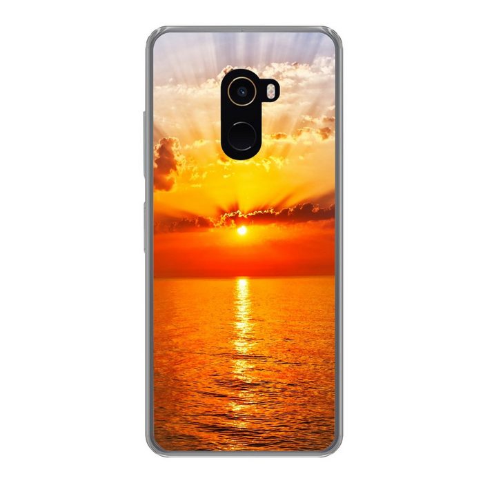 MuchoWow Handyhülle Sonnenuntergang - Meer - Himmel - Orange - Horizont - Wasser Phone Case Handyhülle Xiaomi Mi Mix 2 Silikon Schutzhülle