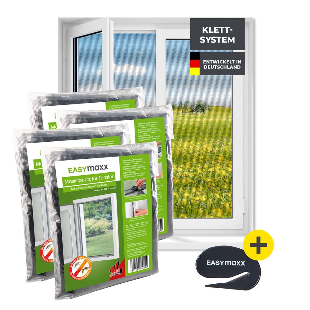 EASYmaxx Insektenschutz-Fensterrahmen Fliegengitter Fenster, Moskitonetz Mo günstig online kaufen