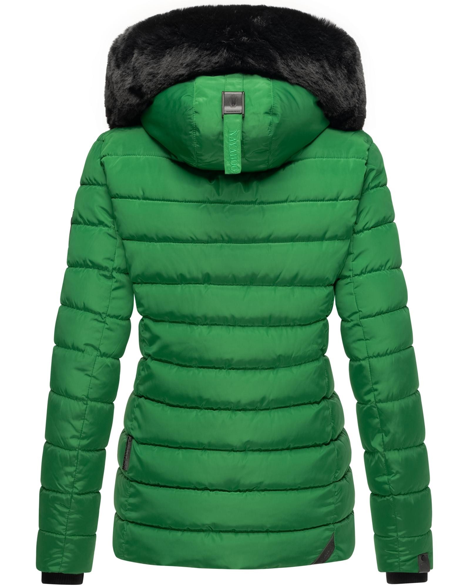 Navahoo Steppjacke Milianaa Edle Winterjacke mit weicher Kunstfell-Kapuze