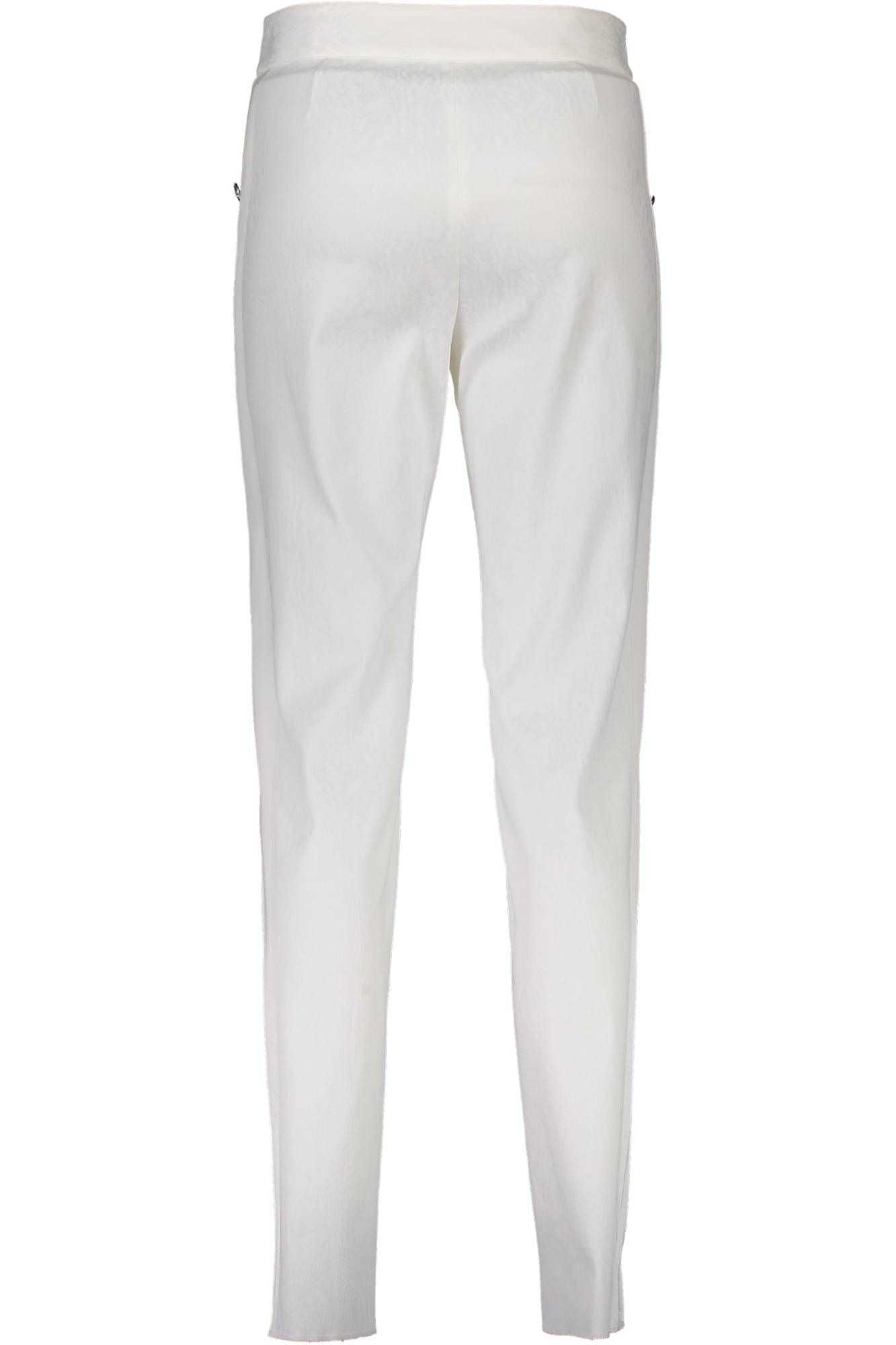 Just Cavalli 5-Pocket-Hose Elegante Damenhose in Weiß mit Hakenknopf & Reißverschluss